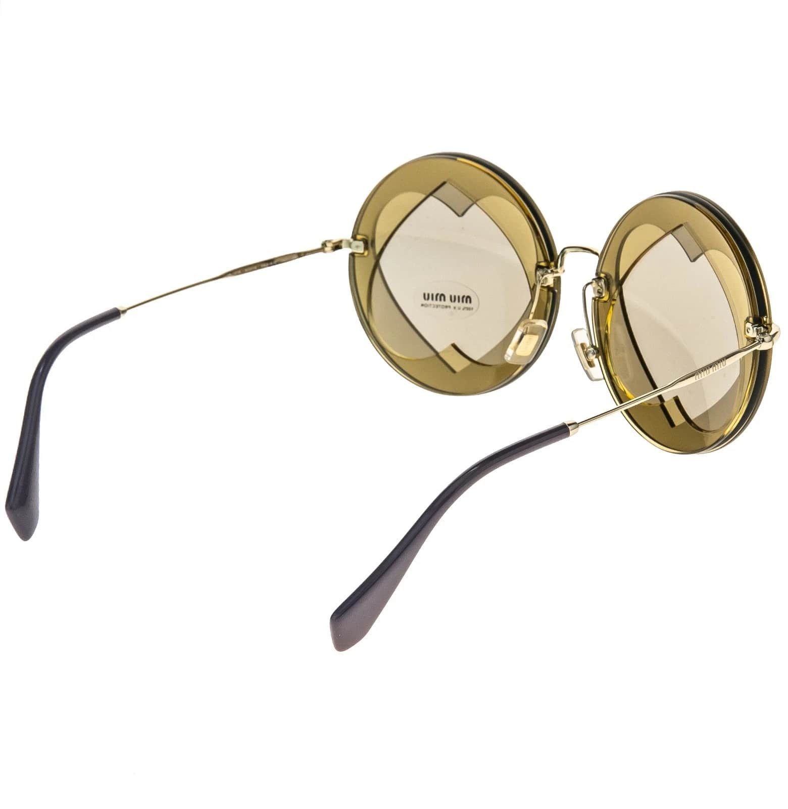 Miu Miu MIU MIU 01S MU01SS Overlapping Game Hazelnut Beige Mirror Size ONE SIZE - 2 Thumbnail