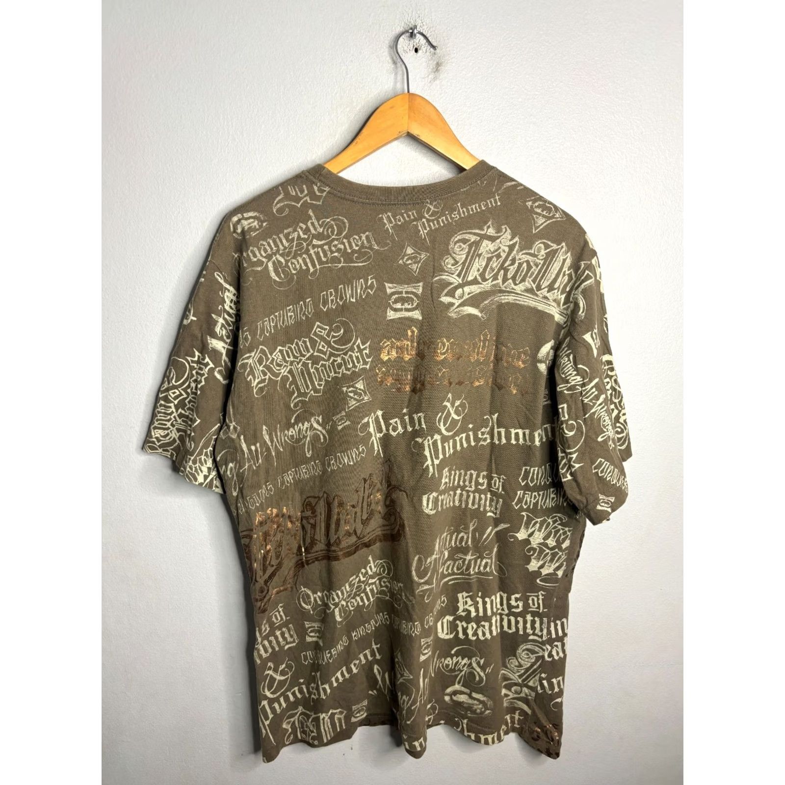 Ecko Unltd. VINTAGE Ecko Unltd T-shirt Men's XL Grunge Graffiti Brown Y2K Rhino Crew 2046 Size US XL / EU 56 / 4 - 4 Thumbnail
