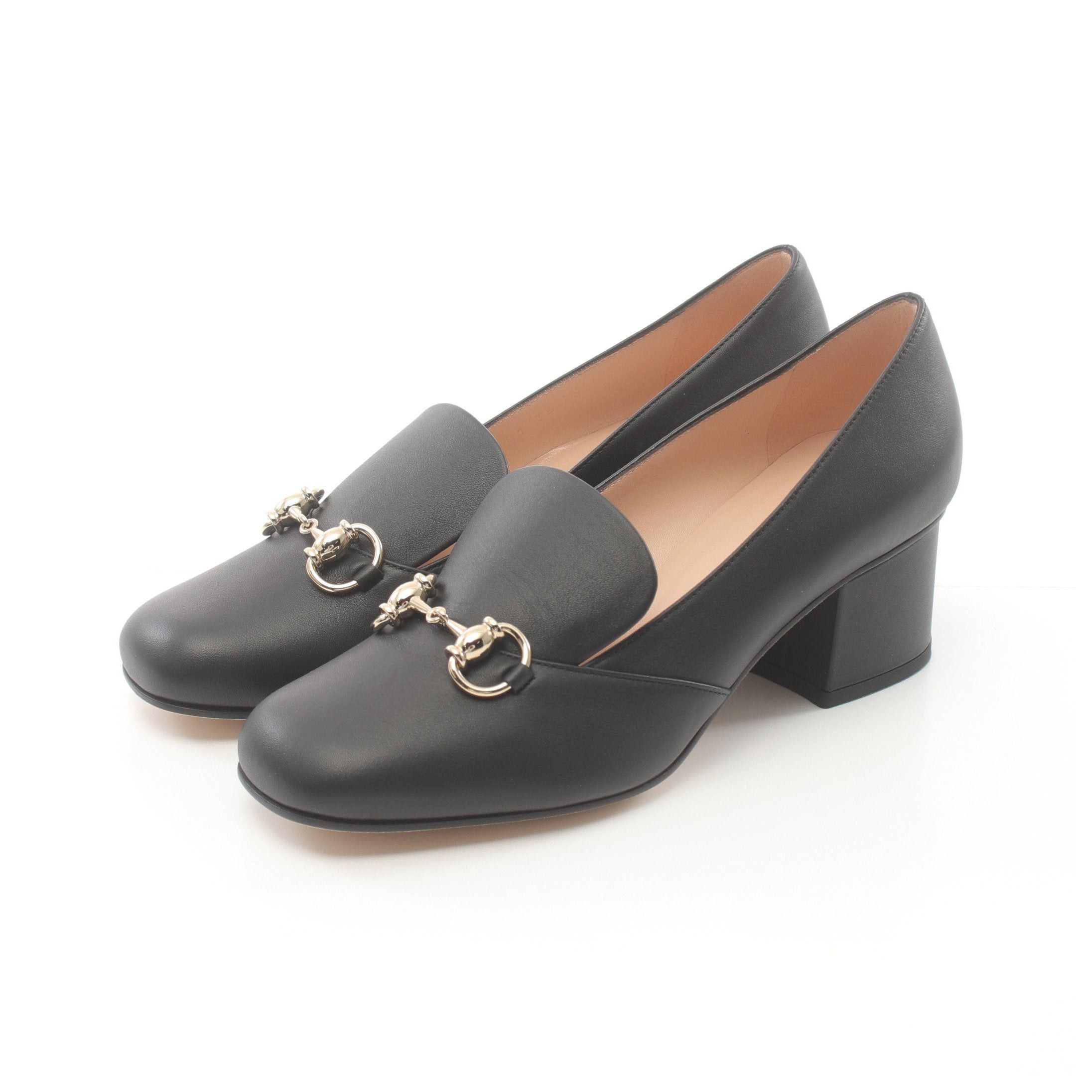 Gucci Gucci Horsebit Pumps Leather Black Size ONE SIZE - 1 Thumbnail