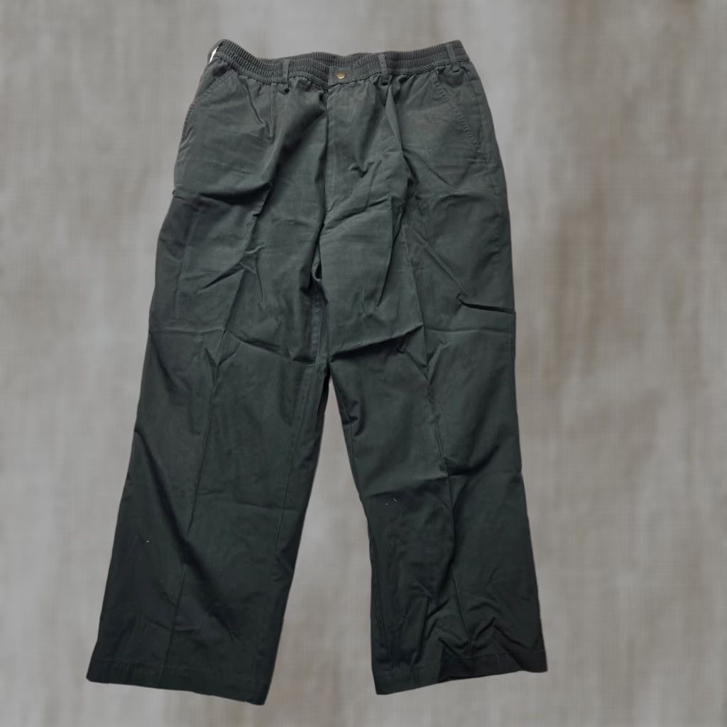 Camel VINTAGE Caribbean Joe Dress Pants Men's 42 Green Rayon-Blend Pleated Cuffed Front Zip 30" Inseam Adult Mens Pants Size US 42 / EU 58 - 1 Thumbnail
