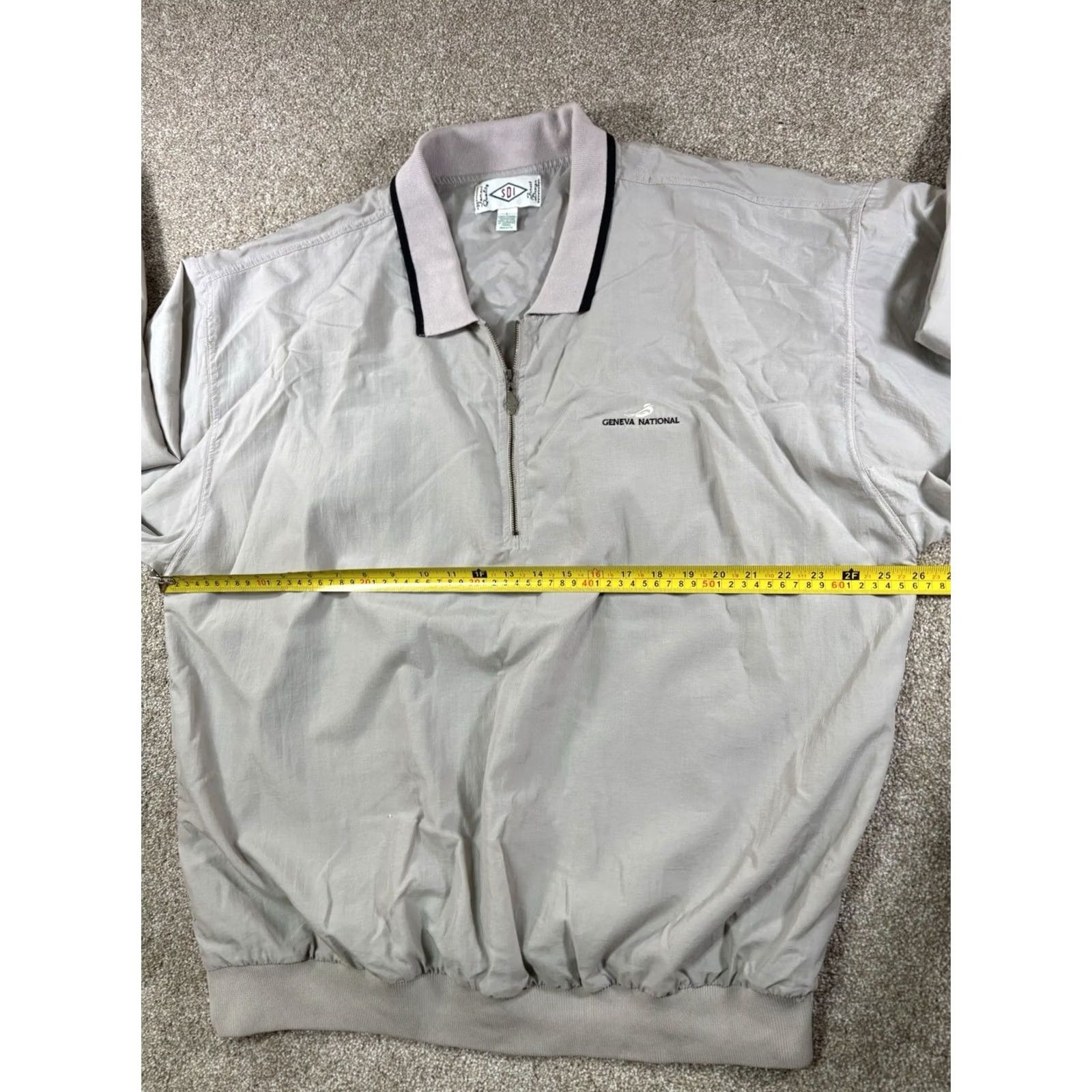 Vintage VINTAGE SDI Windbreaker Jacket Mens L Beige Golf 90s Outdoor Retro Sports Geneva National Golf Course Size US L / EU 52-54 / 3 - 6 Thumbnail