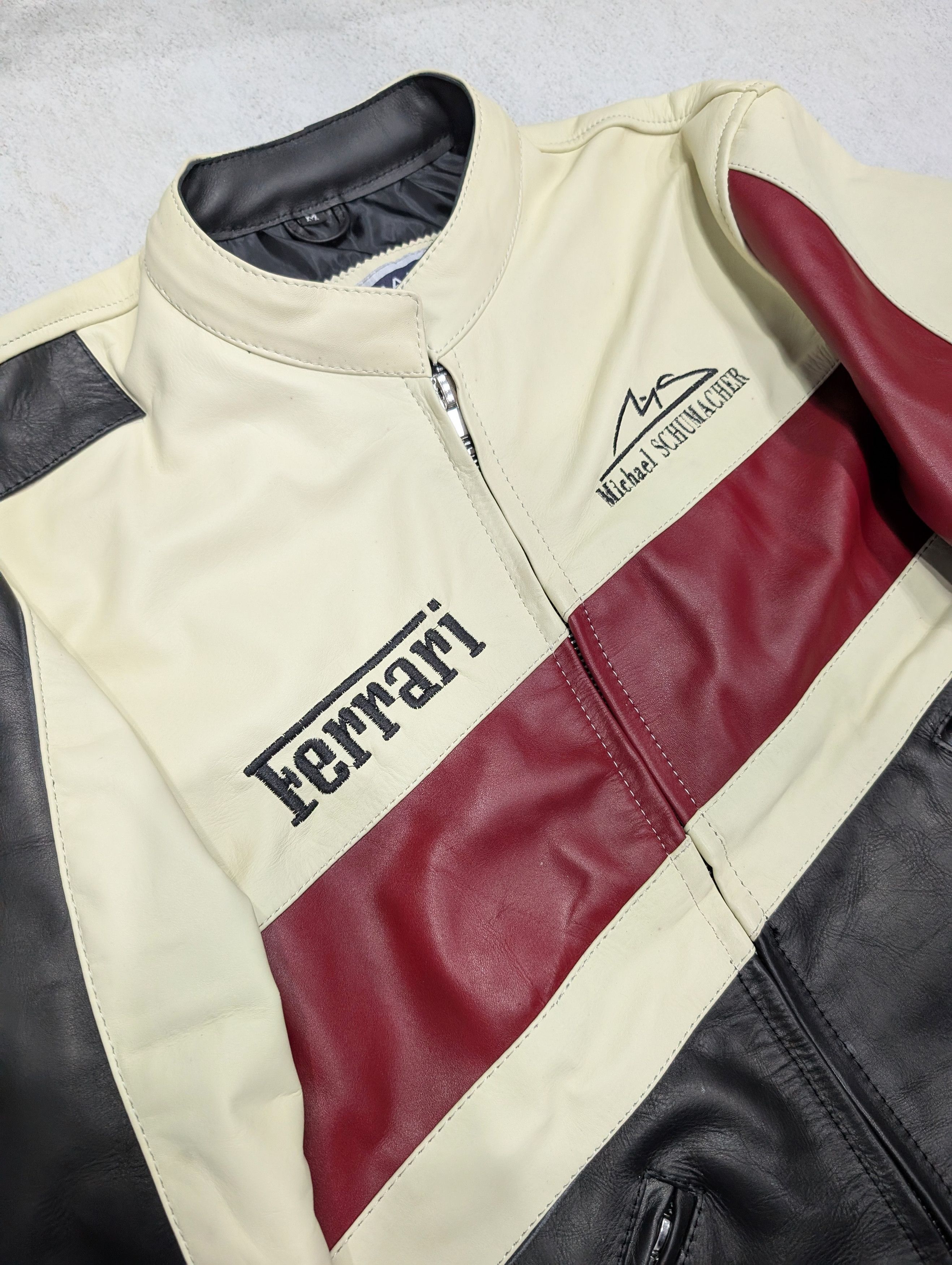 Ferrari 🔥 FERRARI 💥 LEATHER JACKET FORMULA 1 STREETWEAR Size US M / EU 48-50 / 2 - 4 Thumbnail