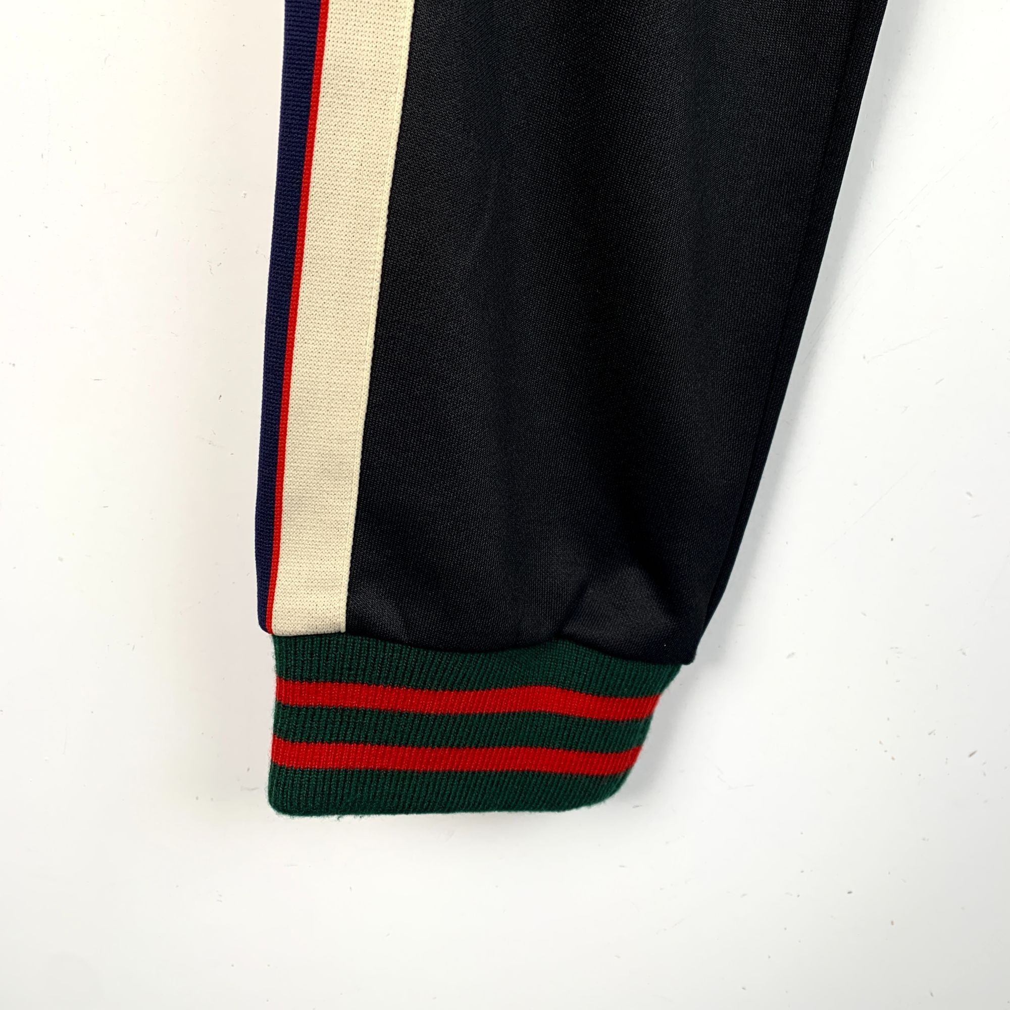 Gucci [Gucci] Black Side Logo Stripe Drawstring Casual Trousers XS Size 35" - 6 Thumbnail