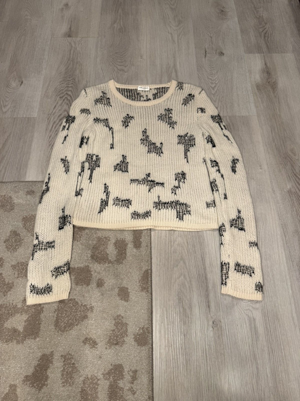 Saint Laurent Paris s/s 2017 cashmere leopard print sweater!! Size US S / EU 44-46 / 1 - 1 Thumbnail