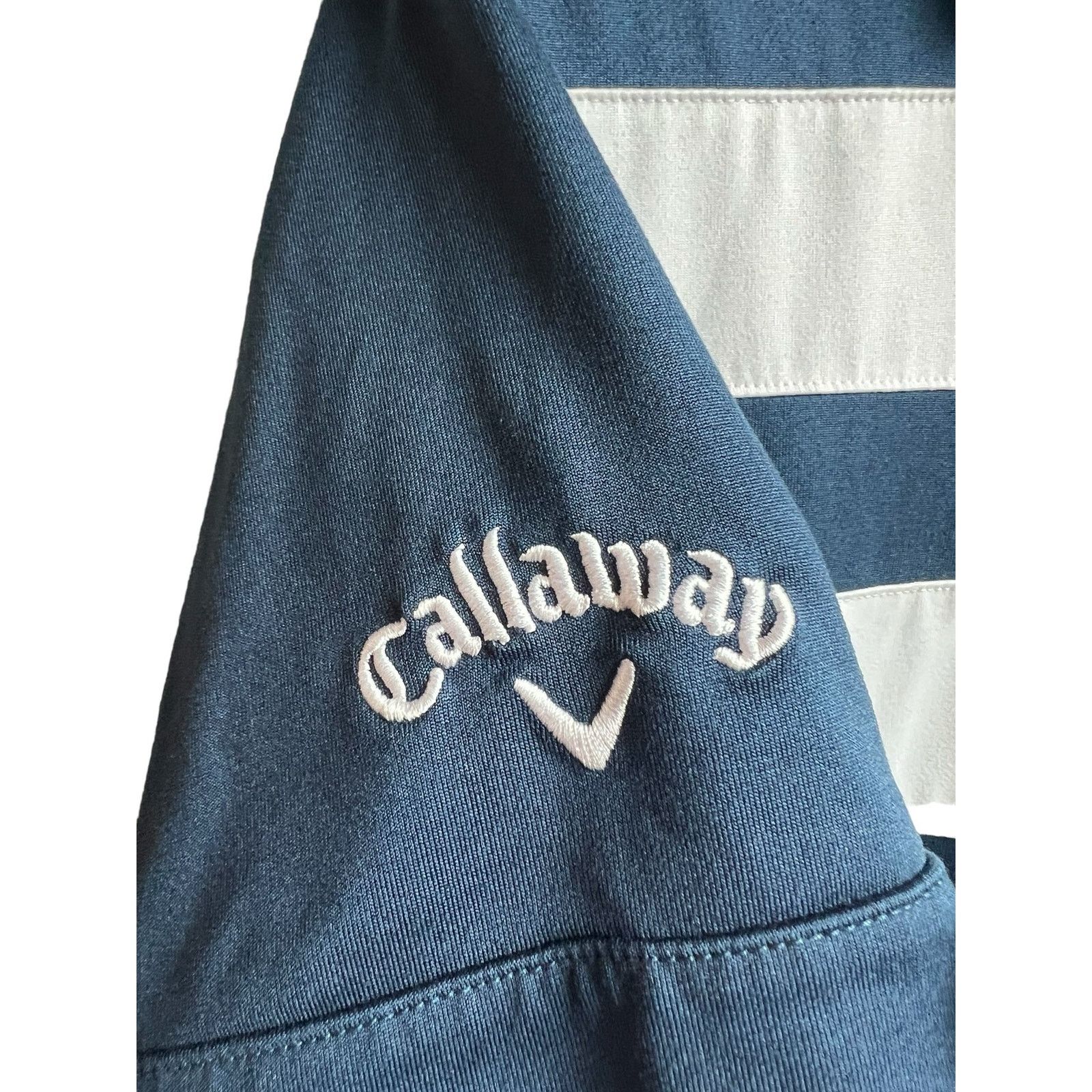 Callaway Callaway Golf X Range Striped Diagonal Polo Shirt Navy White Size US L / EU 52-54 / 3 - 4 Thumbnail