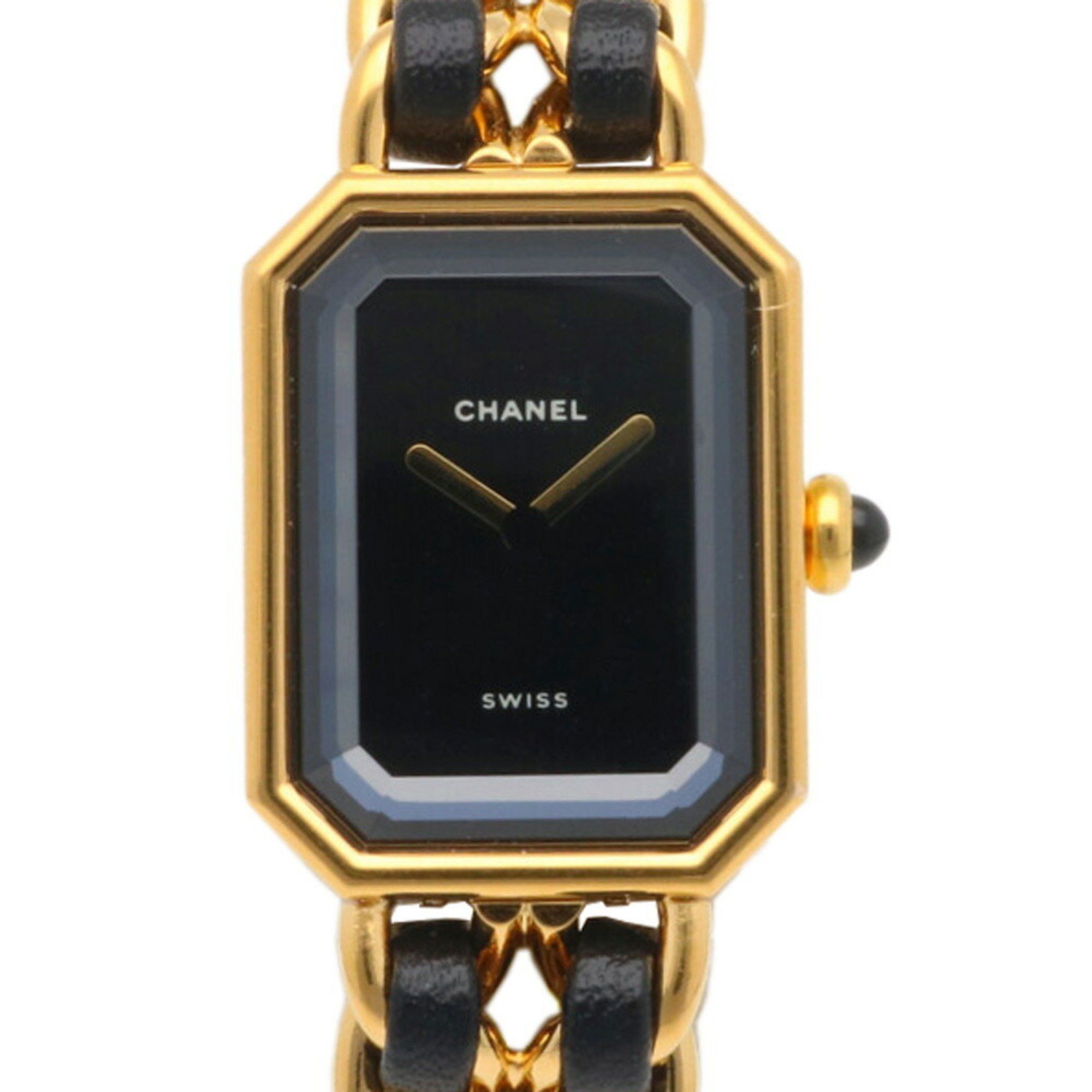 image of Chanel Premiere L Watch Gp H0001 Quartz Ladies Bracelet in Gold, Women's