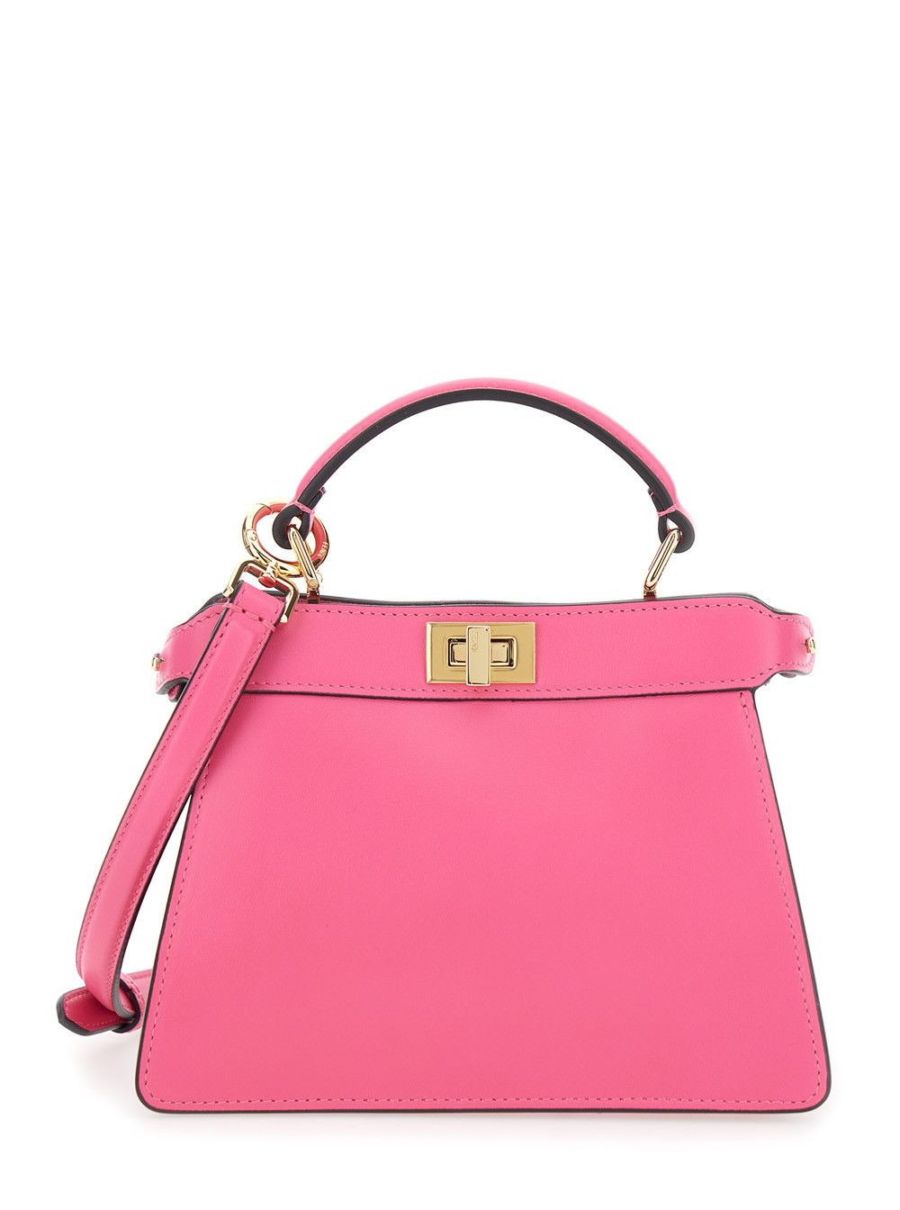 Fendi Pink HandBag 'Peekaboo ISeeU Petite' with Turn Lock in Garnet Leather for Women Size ONE SIZE - 1 Thumbnail