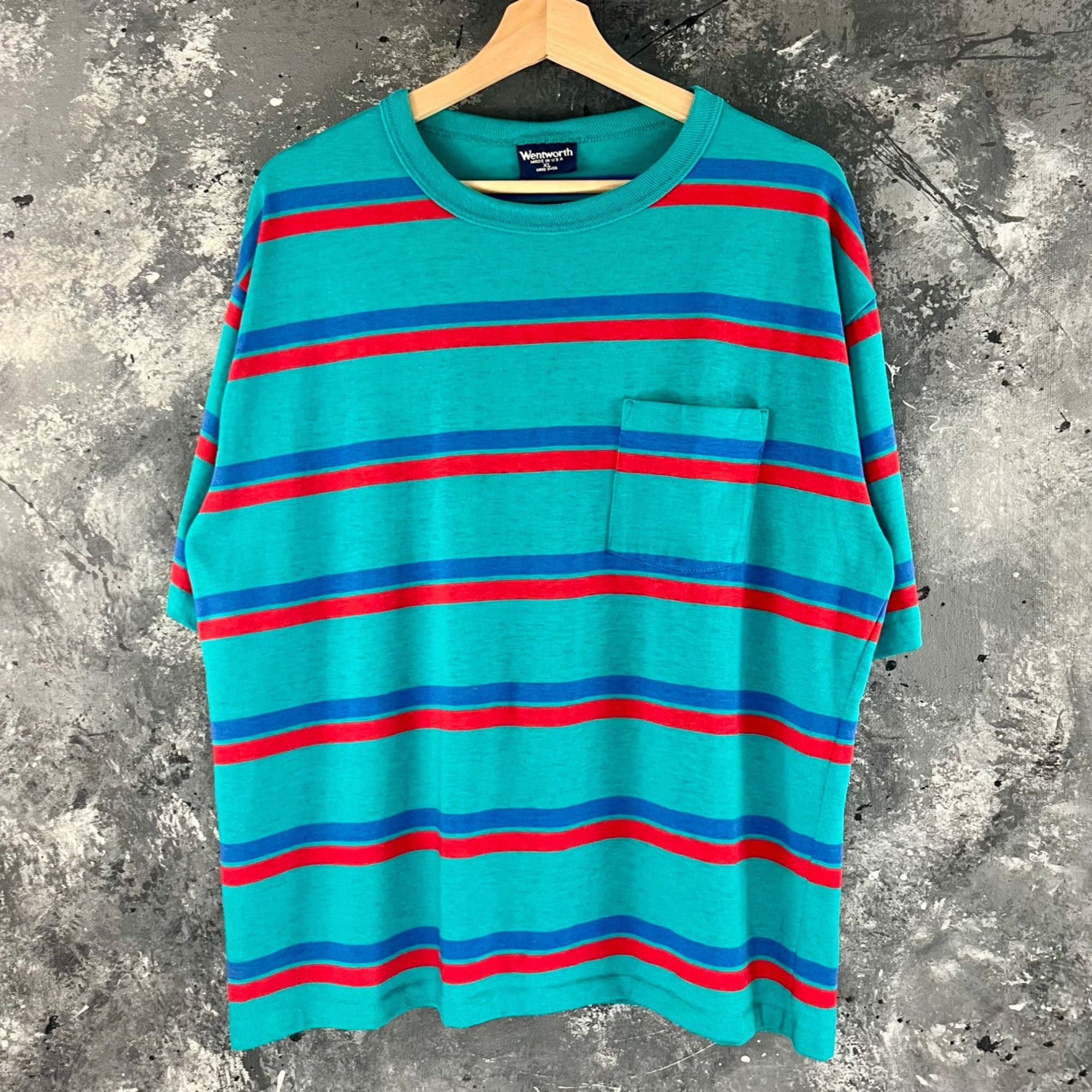 Vintage Vintage 90’s Stripe pocket shirt Size US XL / EU 56 / 4 - 1 Thumbnail