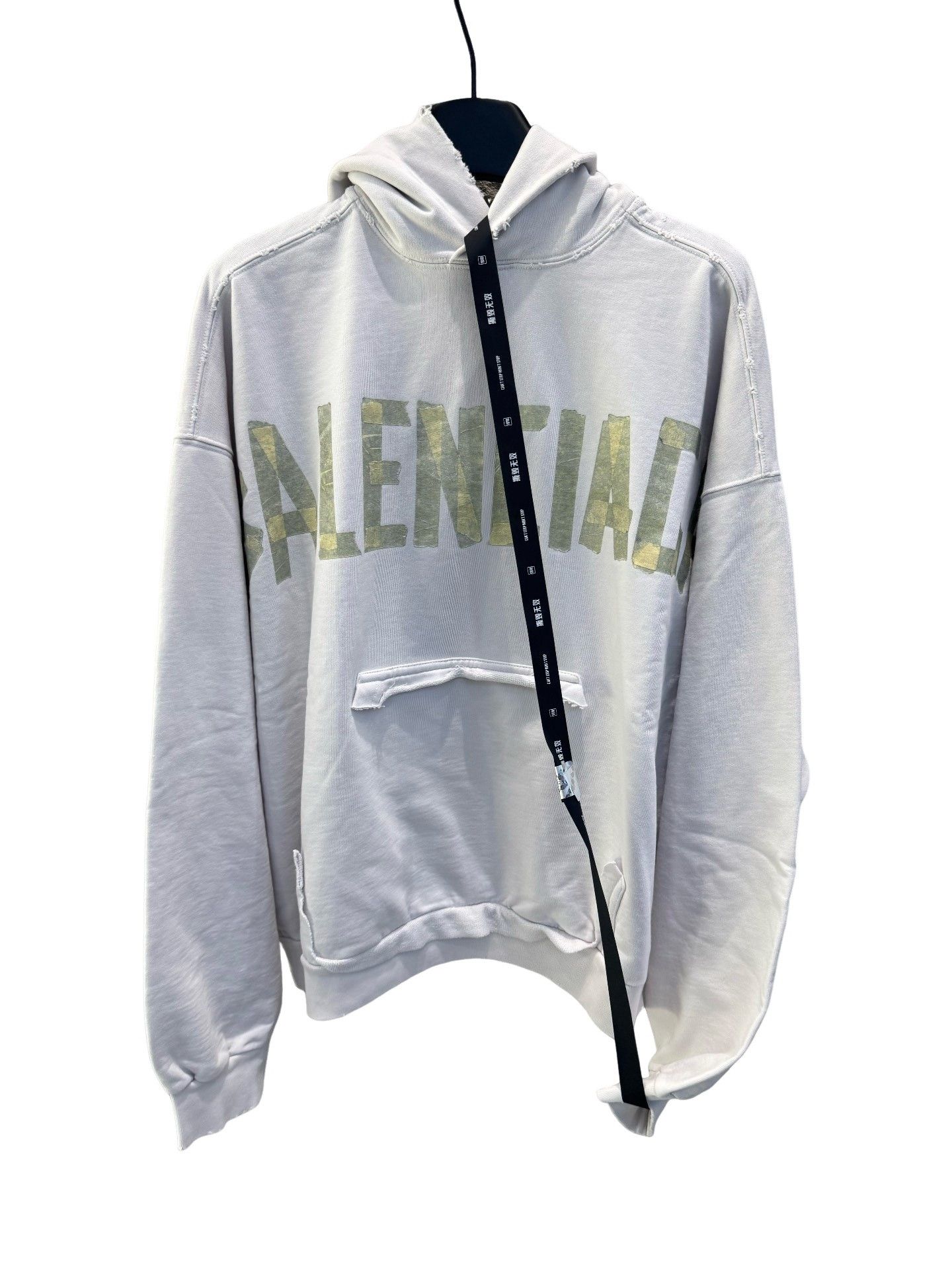 Balenciaga Balenciaga Tape Logo Hoodie Size XXS Size US XXS / EU 40 - 1 Thumbnail