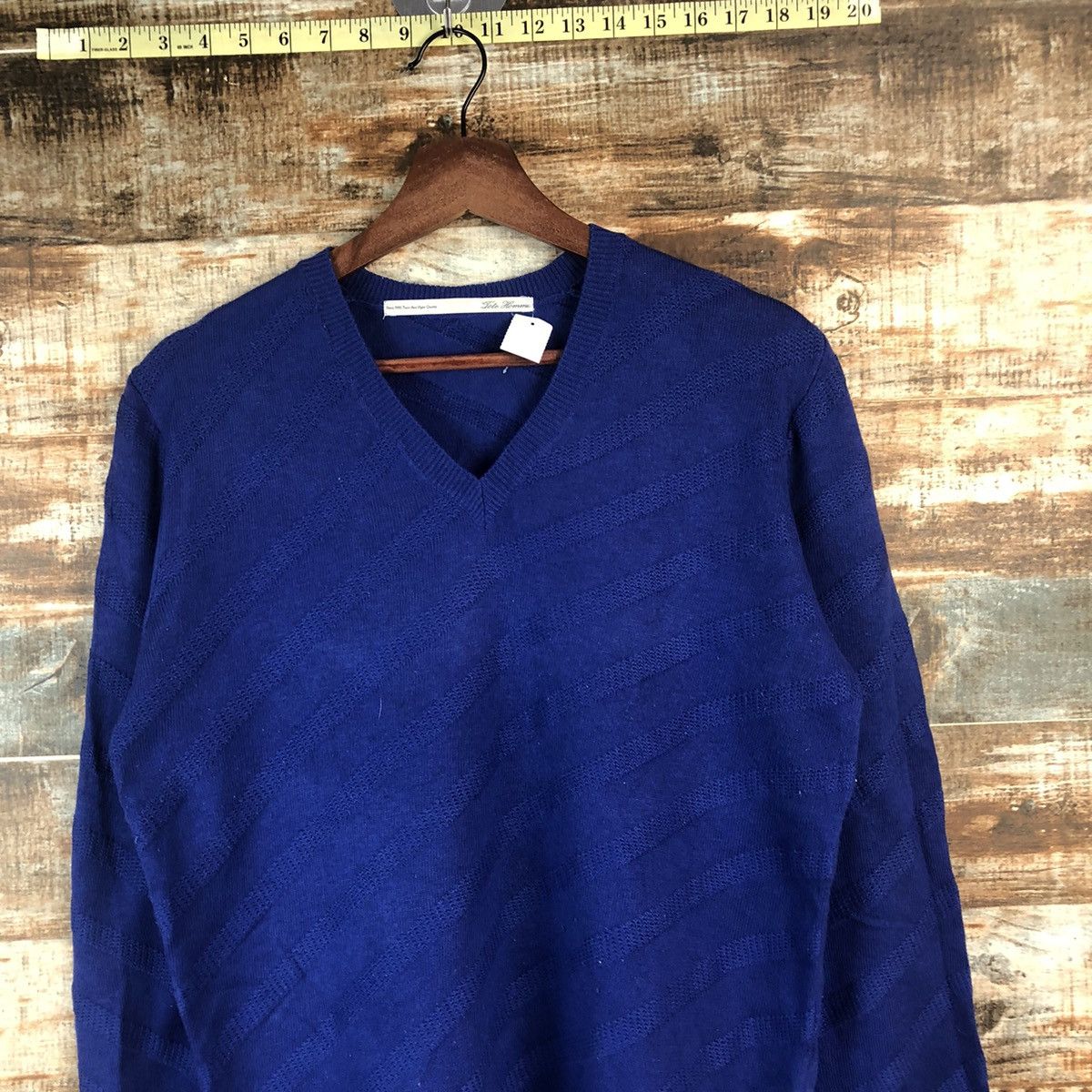 Tete Homme DL Tete Homme Blue japan sweatshirt Knitwear #C675 Size US M / EU 48-50 / 2 - 2 Thumbnail