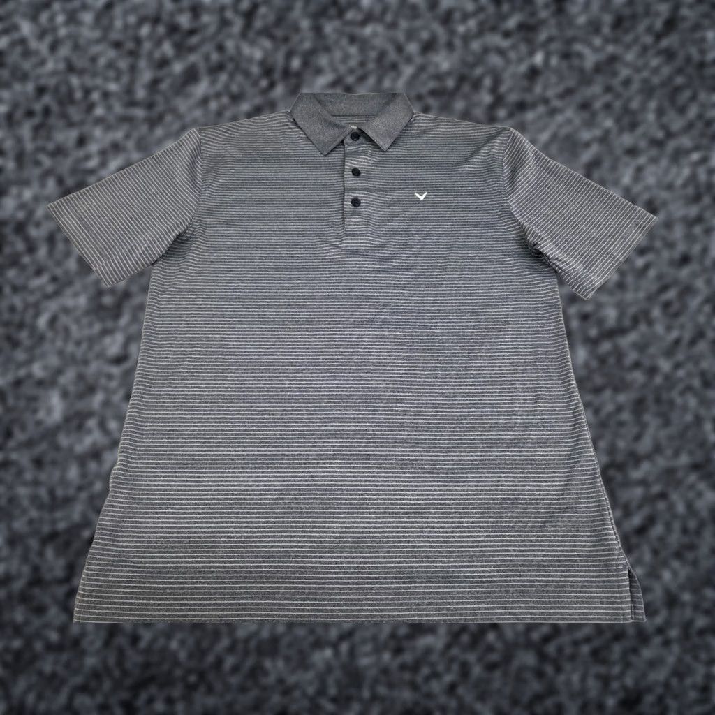 Callaway Callaway Mens Opti Dri Short Sleeve Blue Striped Polo Shirt Size S Size US S / EU 44-46 / 1 - 1 Thumbnail