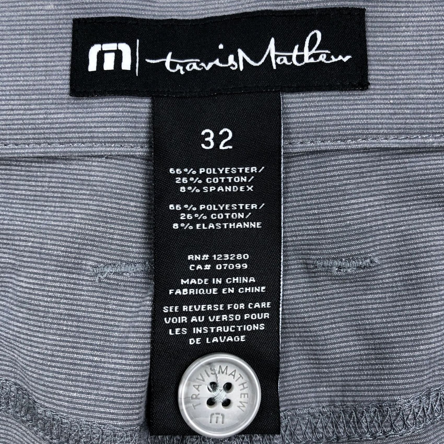 TravisMathew TravisMathew Men’s Gray Straight Leg Performance Pants Size 32 Golf Casual Stretch Size US 32 / EU 48 - 6 Thumbnail