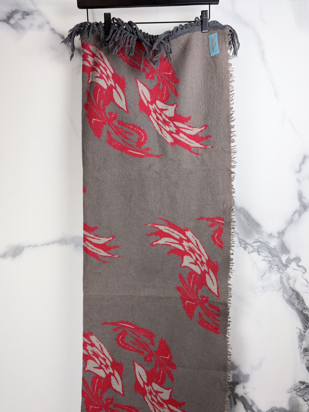 Undercover AW97 Undercover Red Leaf Tassel Scarf Stole Size ONE SIZE - 6 Thumbnail