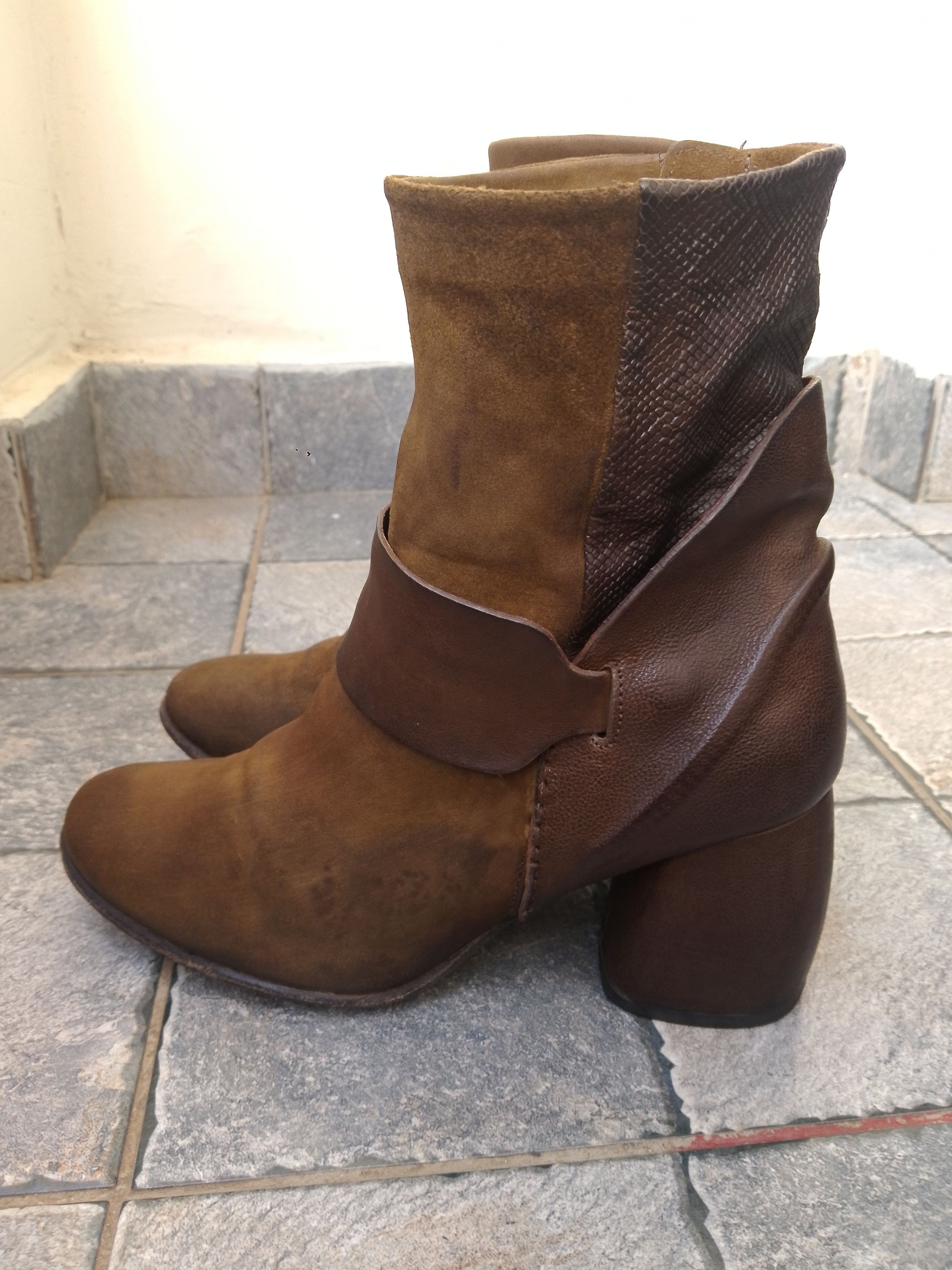A.S.98 BOTIN 170201 SENAPE VERDE BOOTS Size US 9 / IT 39 - 1 Thumbnail