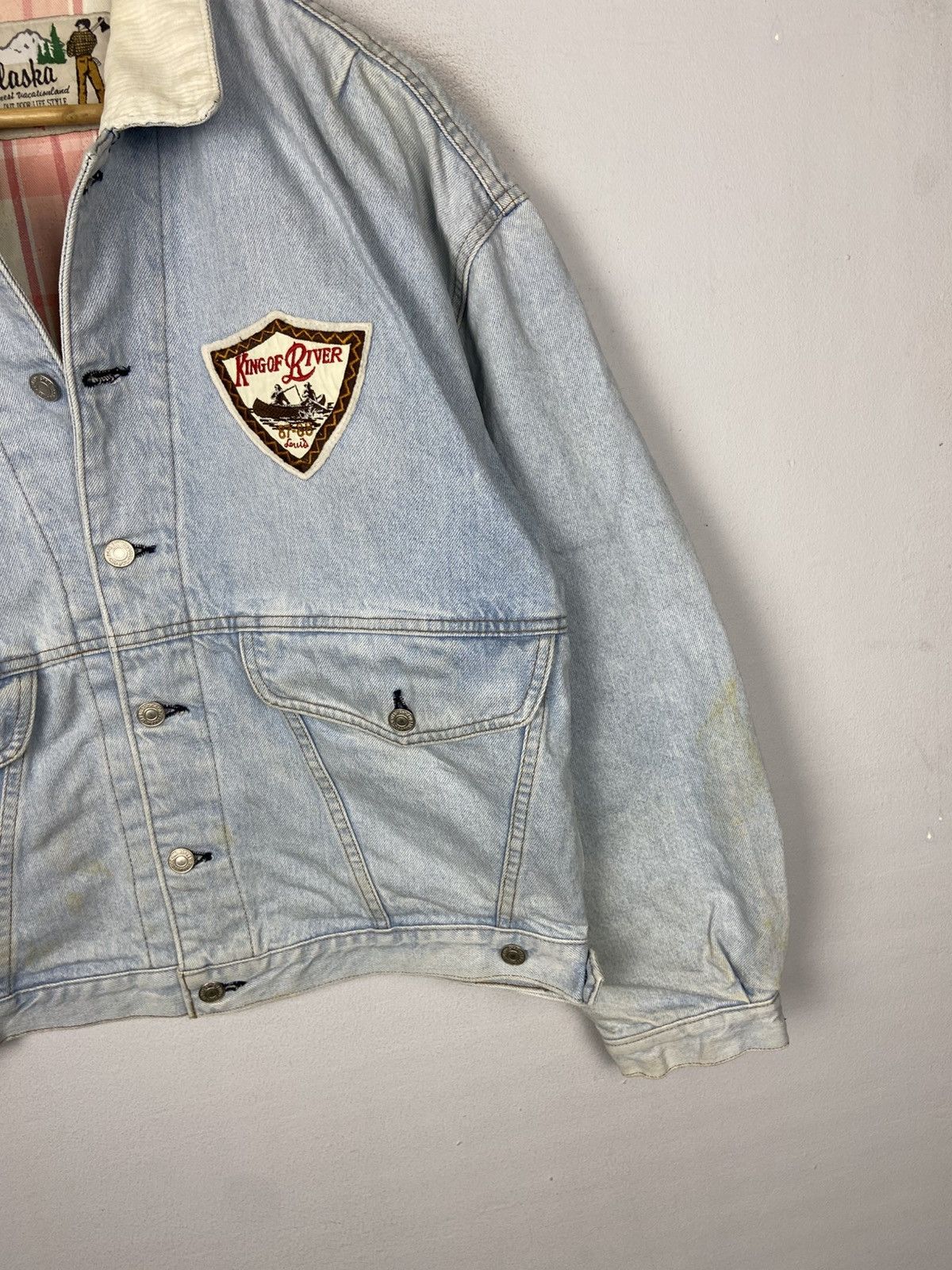 Levi's Vintage Clothing VINTAGE 80s LEVIS ALASKA WASHSTONE KING OF RIVER DENIM Size US L / EU 52-54 / 3 - 4 Thumbnail