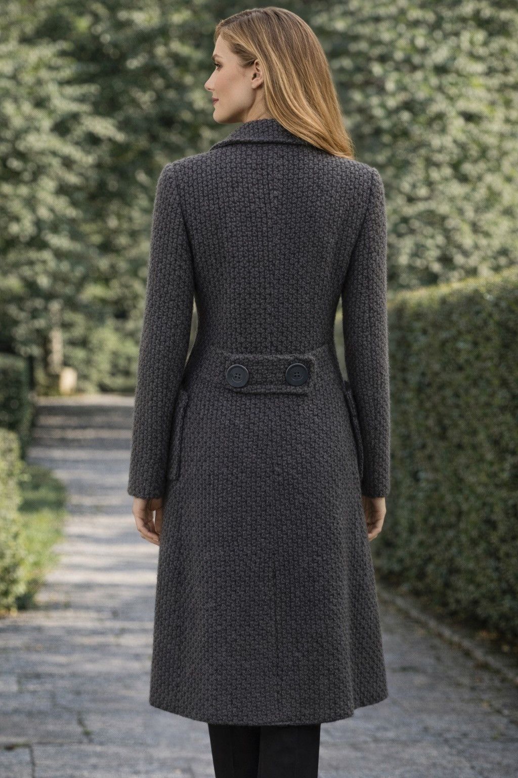 Alberta Ferretti ALBERTA Ferretti Italian Wool Textured Coat Tailored Size M / US 6-8 / IT 42-44 - 12 Thumbnail