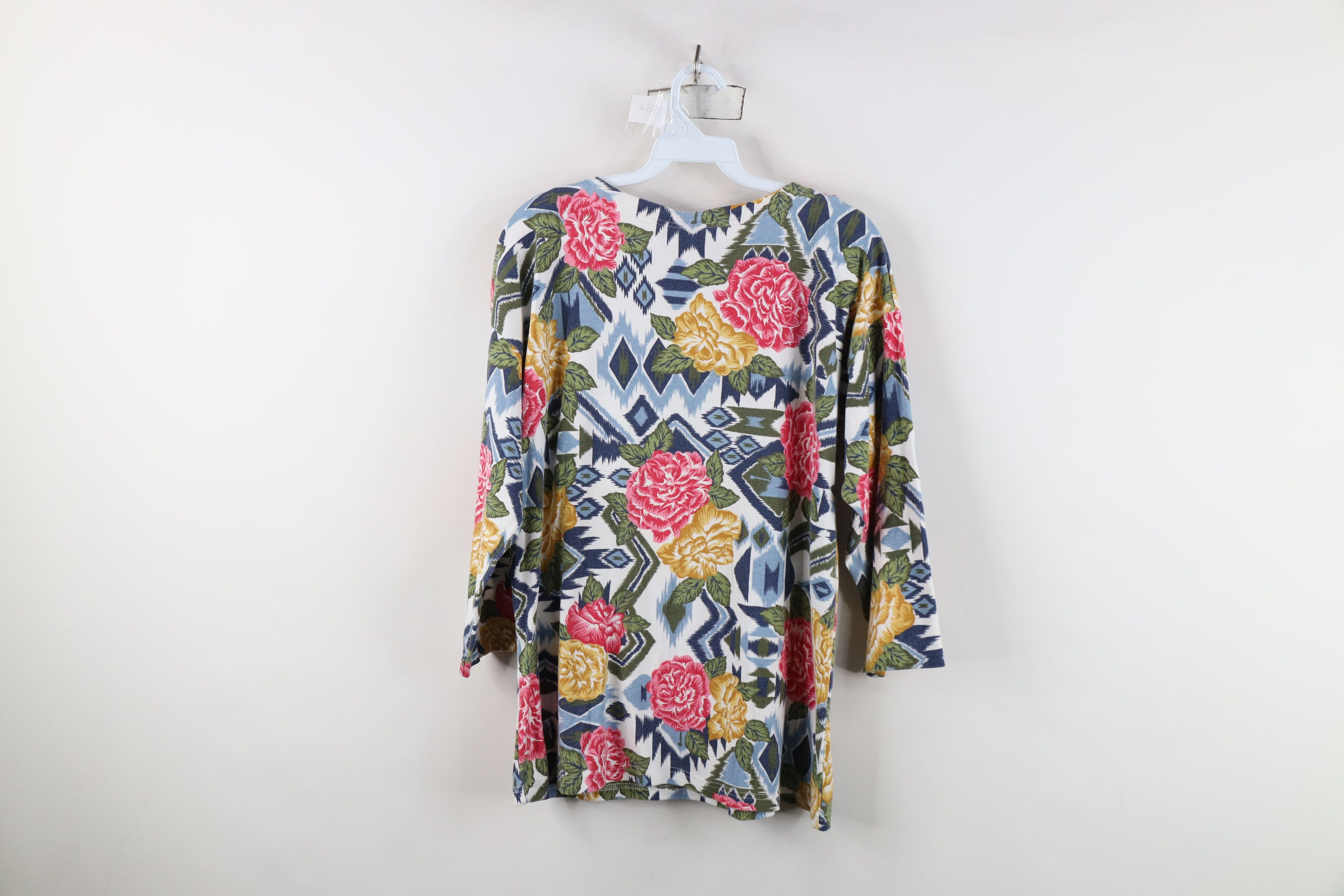 Vintage Vintage 90s Streetwear Print 3/4 Sleeve Raglan T-Shirt USA Size L / US 10 / IT 46 - 9 Thumbnail