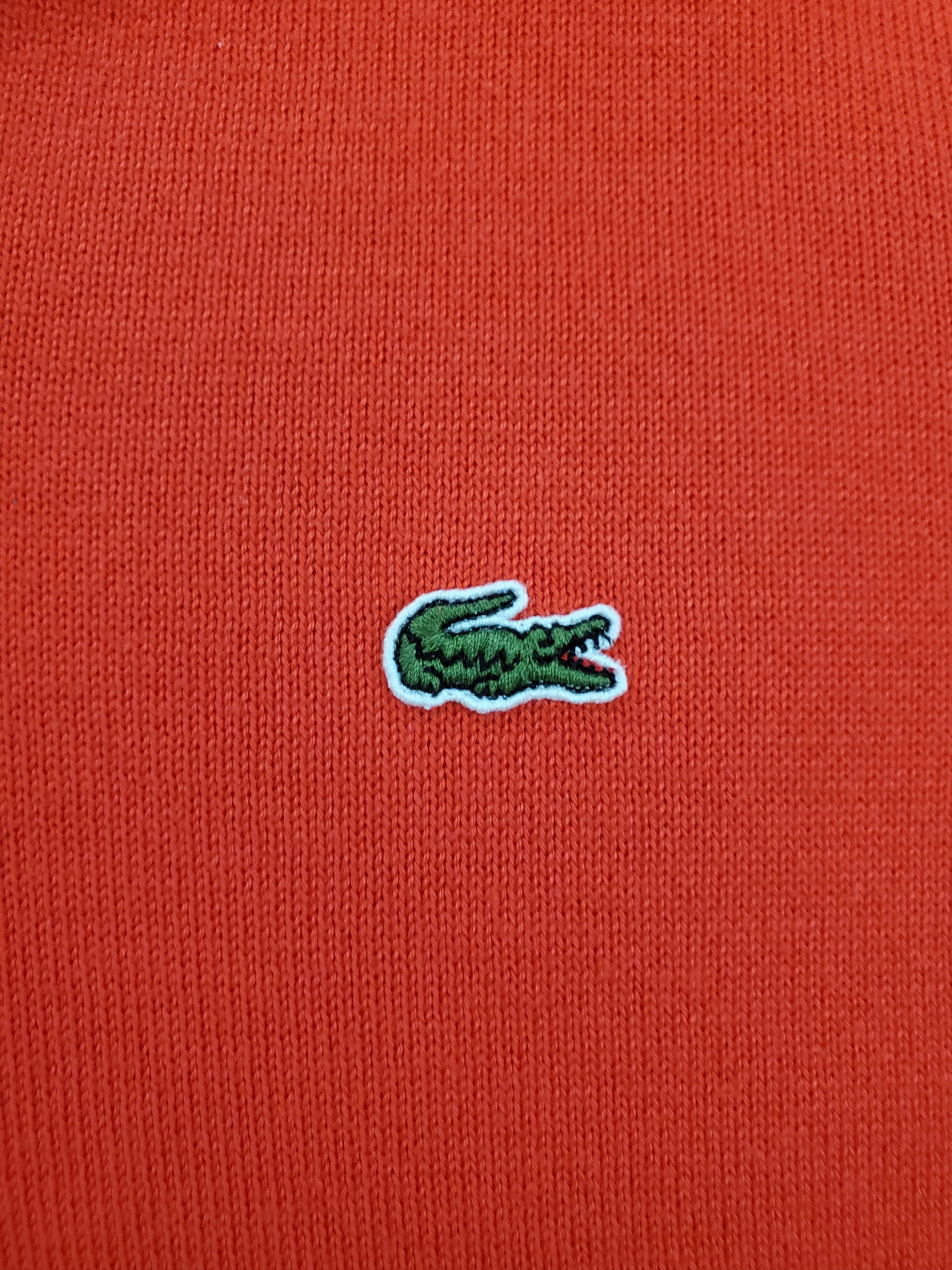 Lacoste Lacoste Pullover Red V Neck Sweater 100% Cotton Style F5178 Size US L / EU 52-54 / 3 - 4 Thumbnail