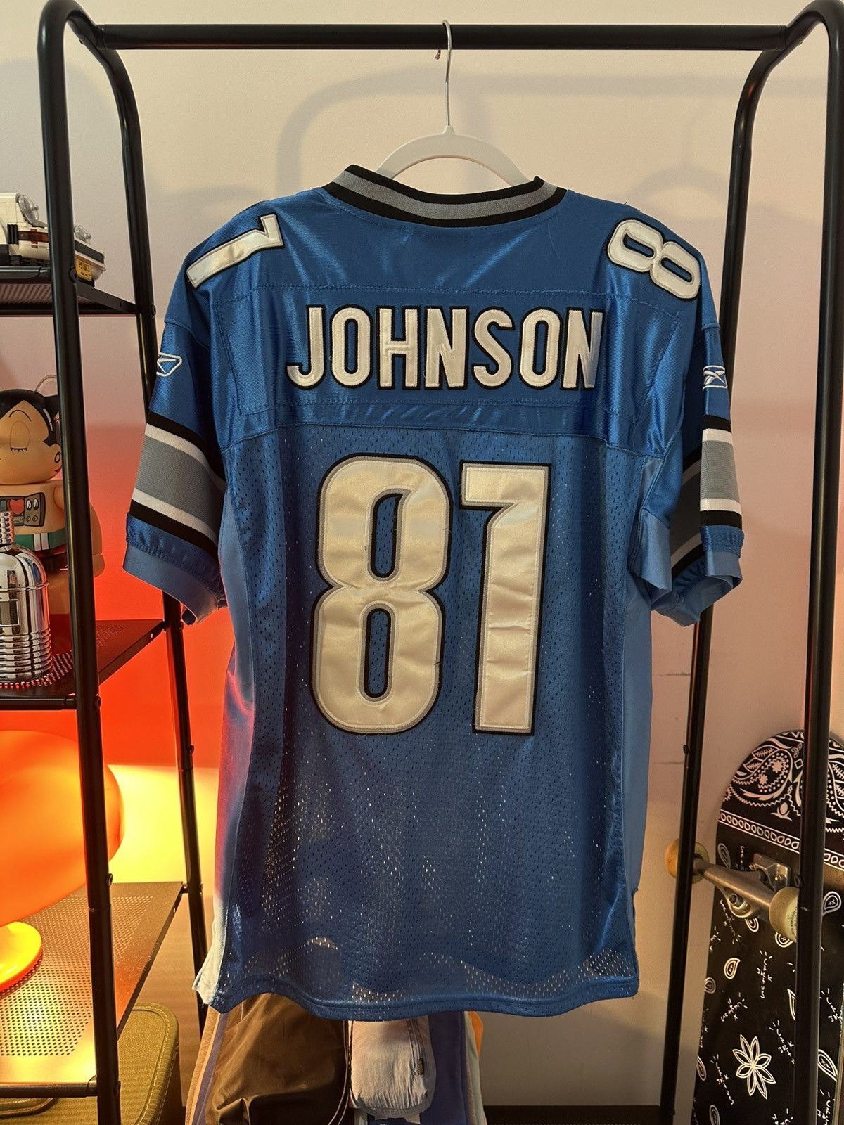 VINTAGE REBOOK LIONS CALVIN JOHNSON MEGATRON JERSEY