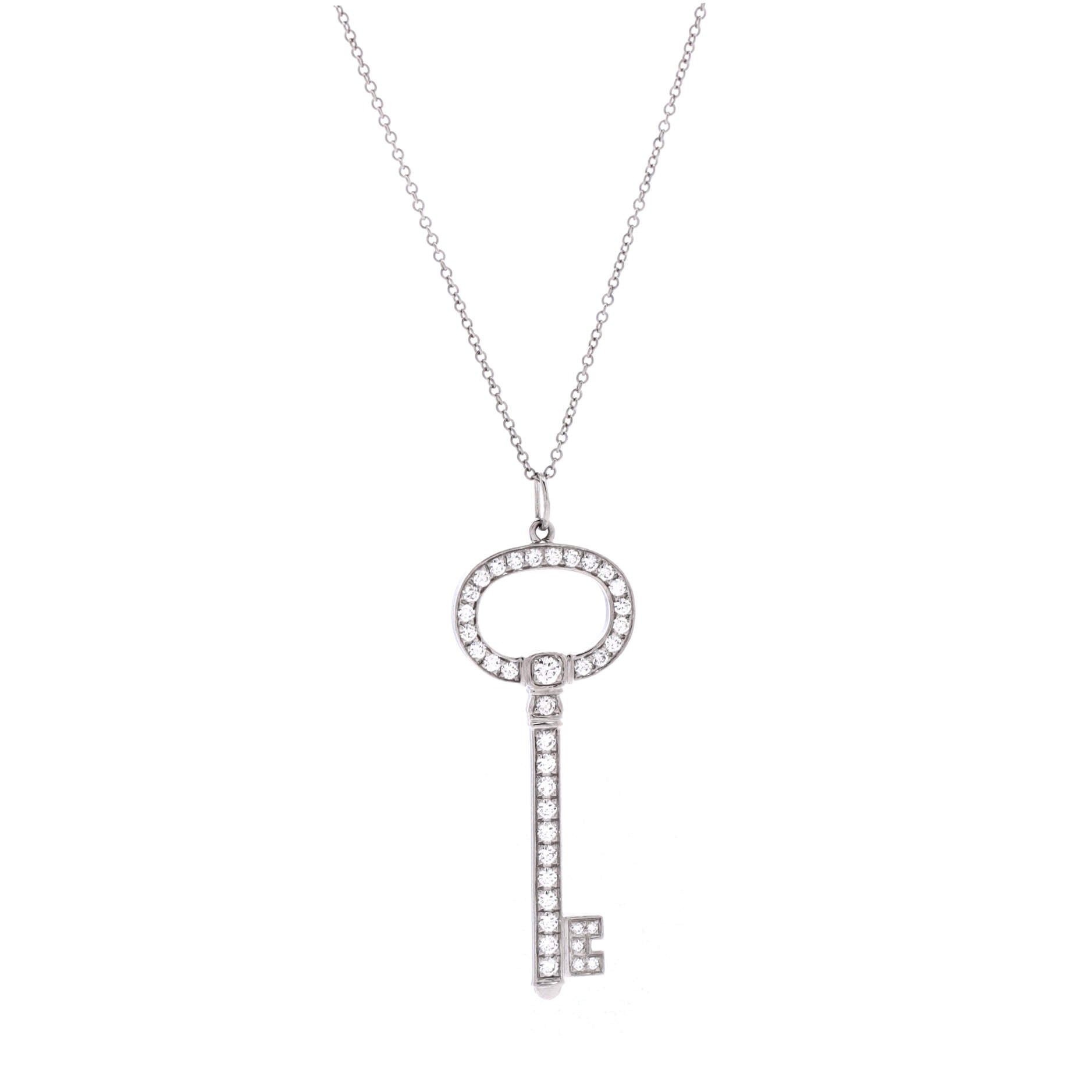 Tiffany & Co. Oval Key Pendant Necklace Size ONE SIZE - 1 Thumbnail