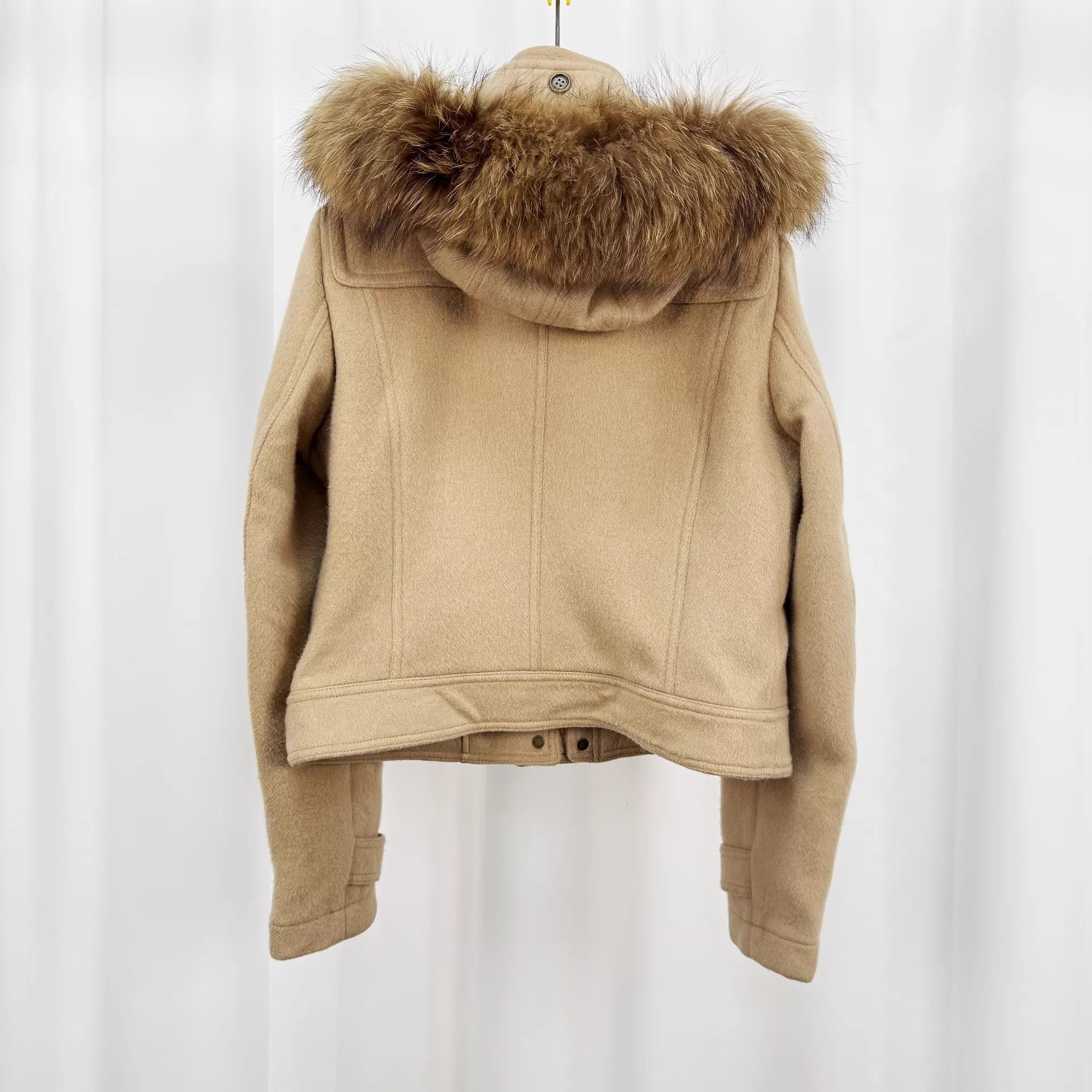 Burberry BURBERRY Check Camel-Button Wool Coat Women's UK10 99 New Size M / US 6-8 / IT 42-44 - 2 Thumbnail