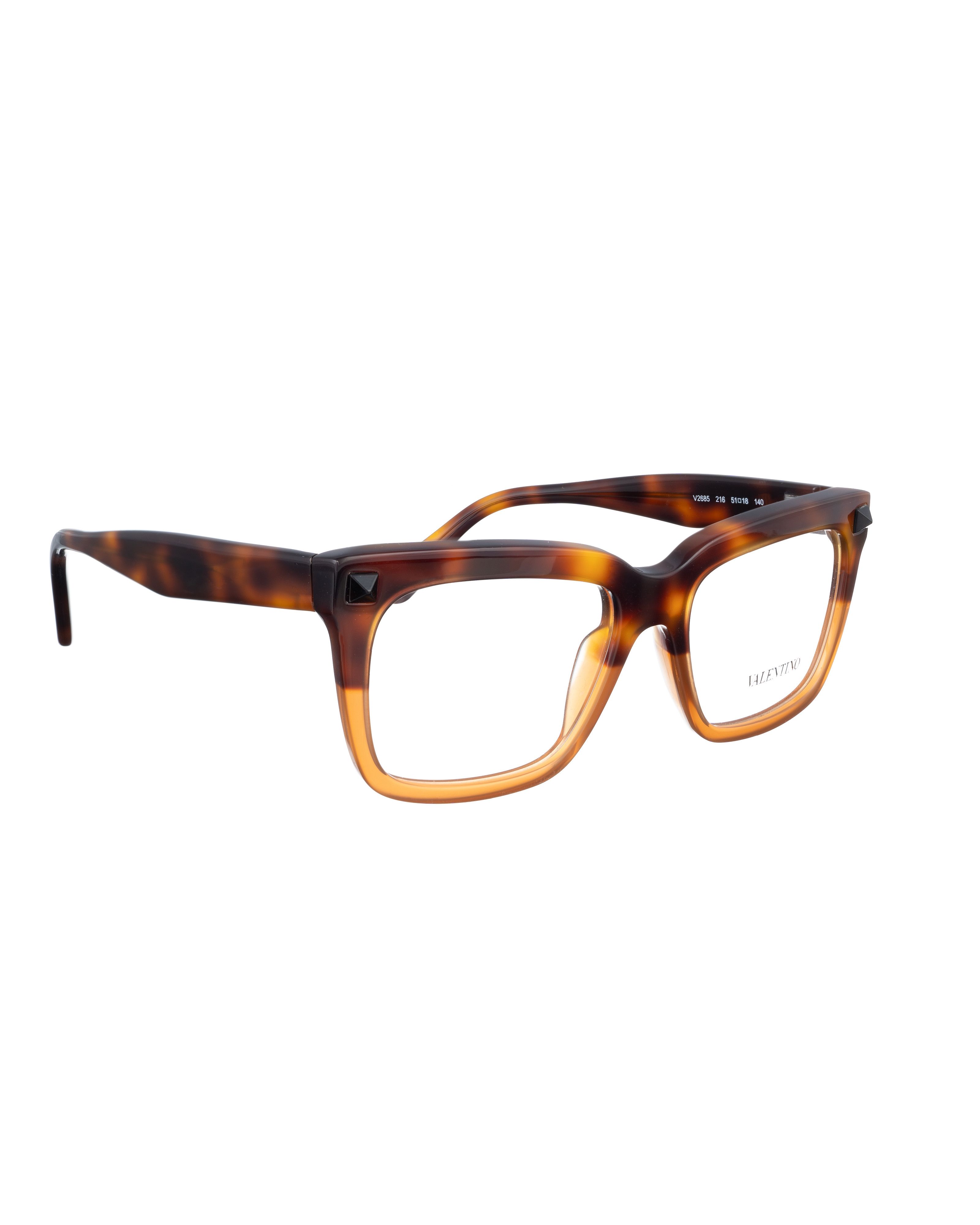 Valentino Valentino 00s Half Havana Brown Nerdy Glasses with Studs Size ONE SIZE - 1 Thumbnail