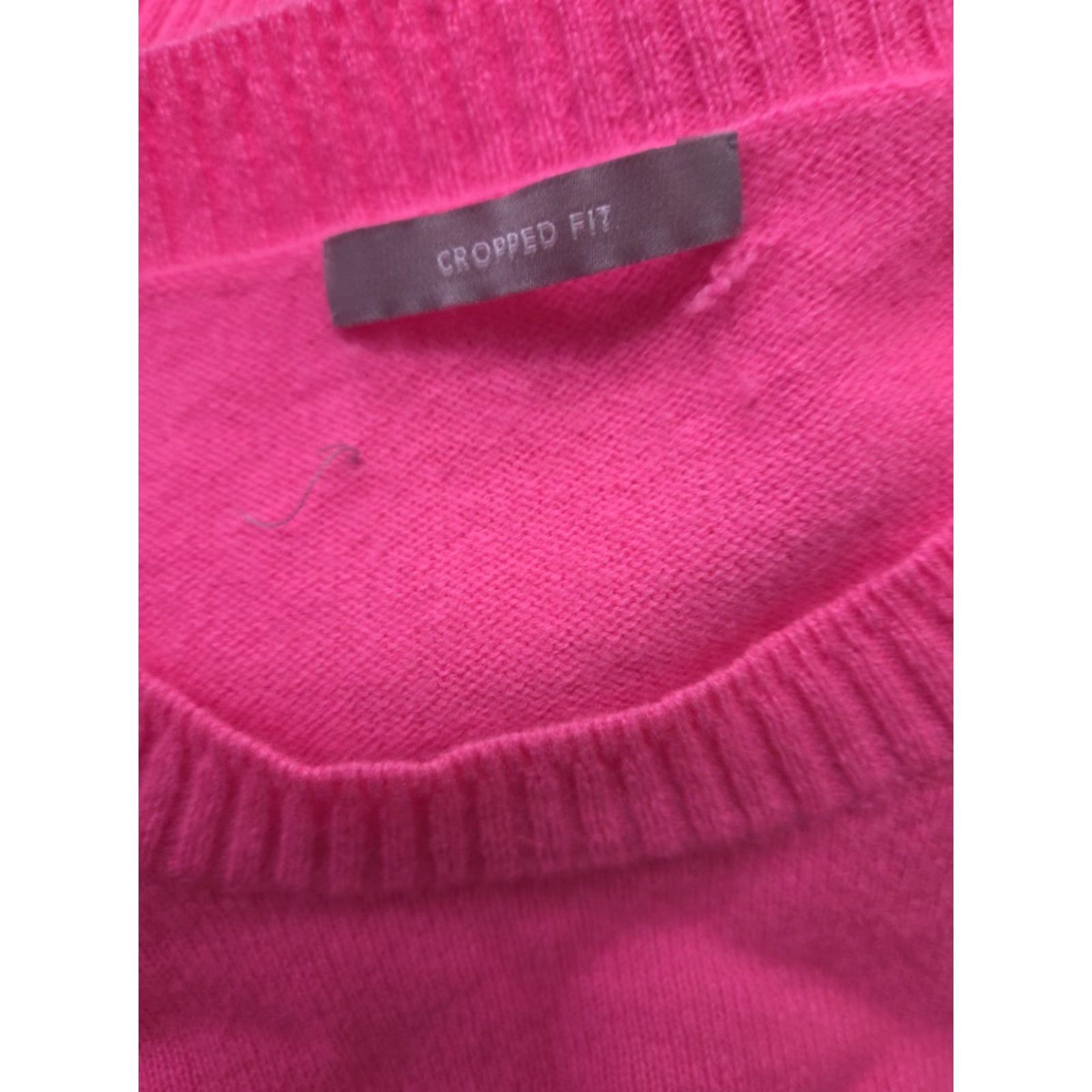 J.Crew J.Crew Sweater 100% Cashmere Light Pink Cropped Fit Size S Crew Neck Long Sleeve Pullover Women Size S / US 4 / IT 40 - 5 Thumbnail