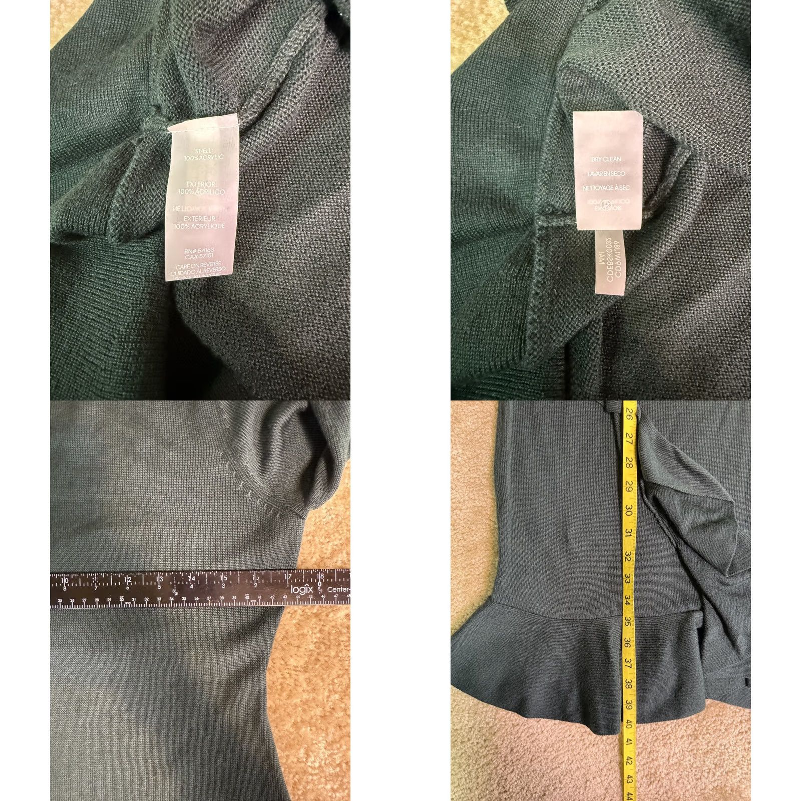 Calvin Klein Calvin Klein Green Sheath Dress Size S Long Sleeve Crew Neck Pullover D857 Size S / US 4 / IT 40 - 8 Thumbnail