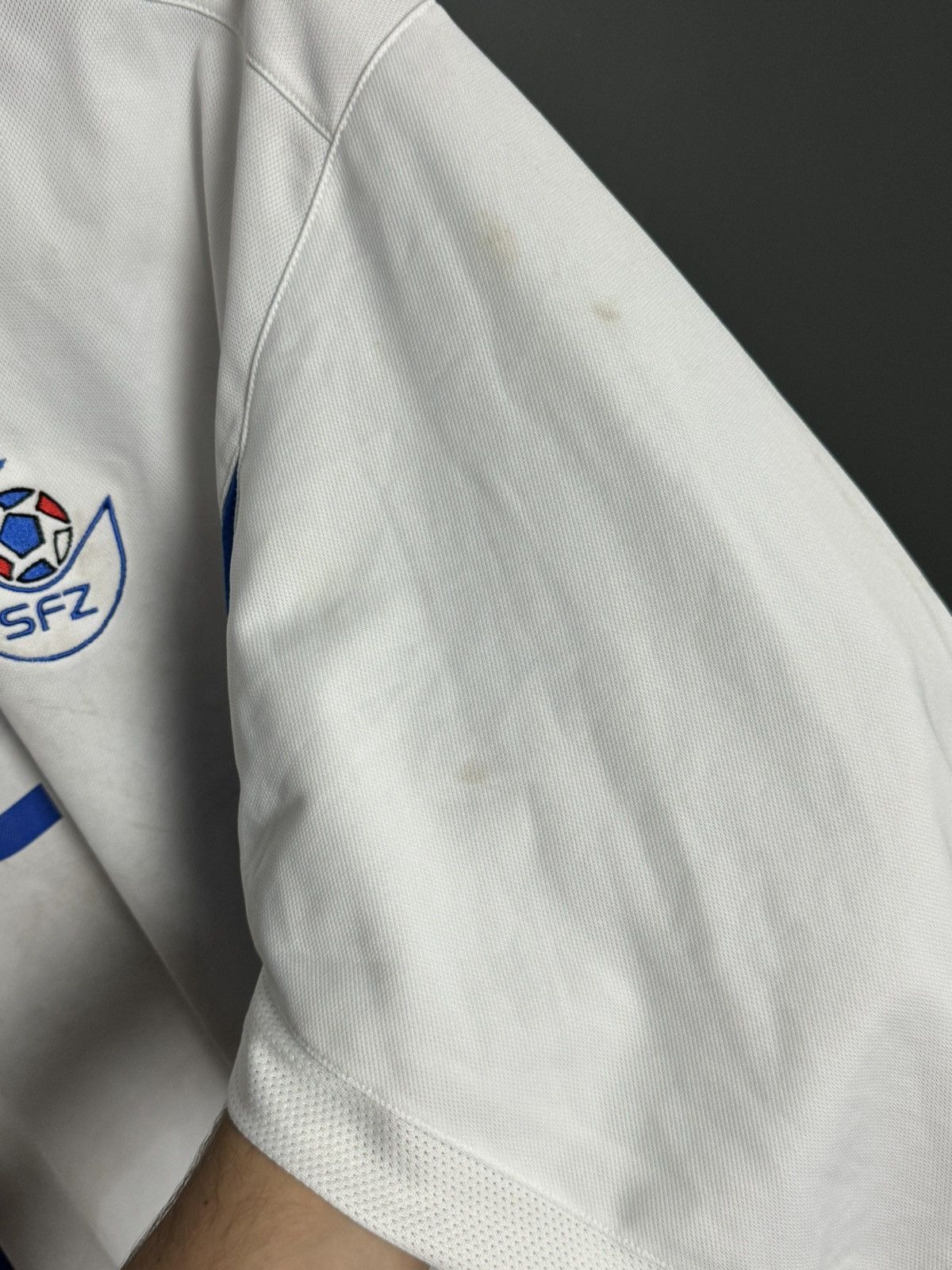 Nike Slovakia National Team 02/03 Home Football Match Worn Jersey Size US XL / EU 56 / 4 - 10 Thumbnail