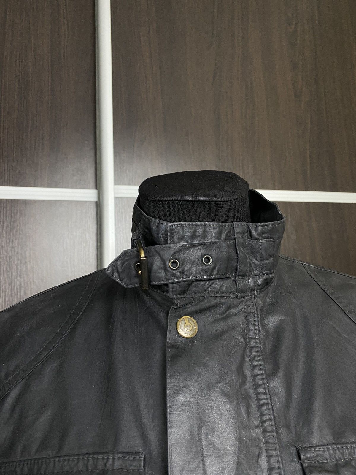 Belstaff Belstaff Gold Rubberized Y2K Belt Biker Jacket Size M / US 6-8 / IT 42-44 - 5 Thumbnail