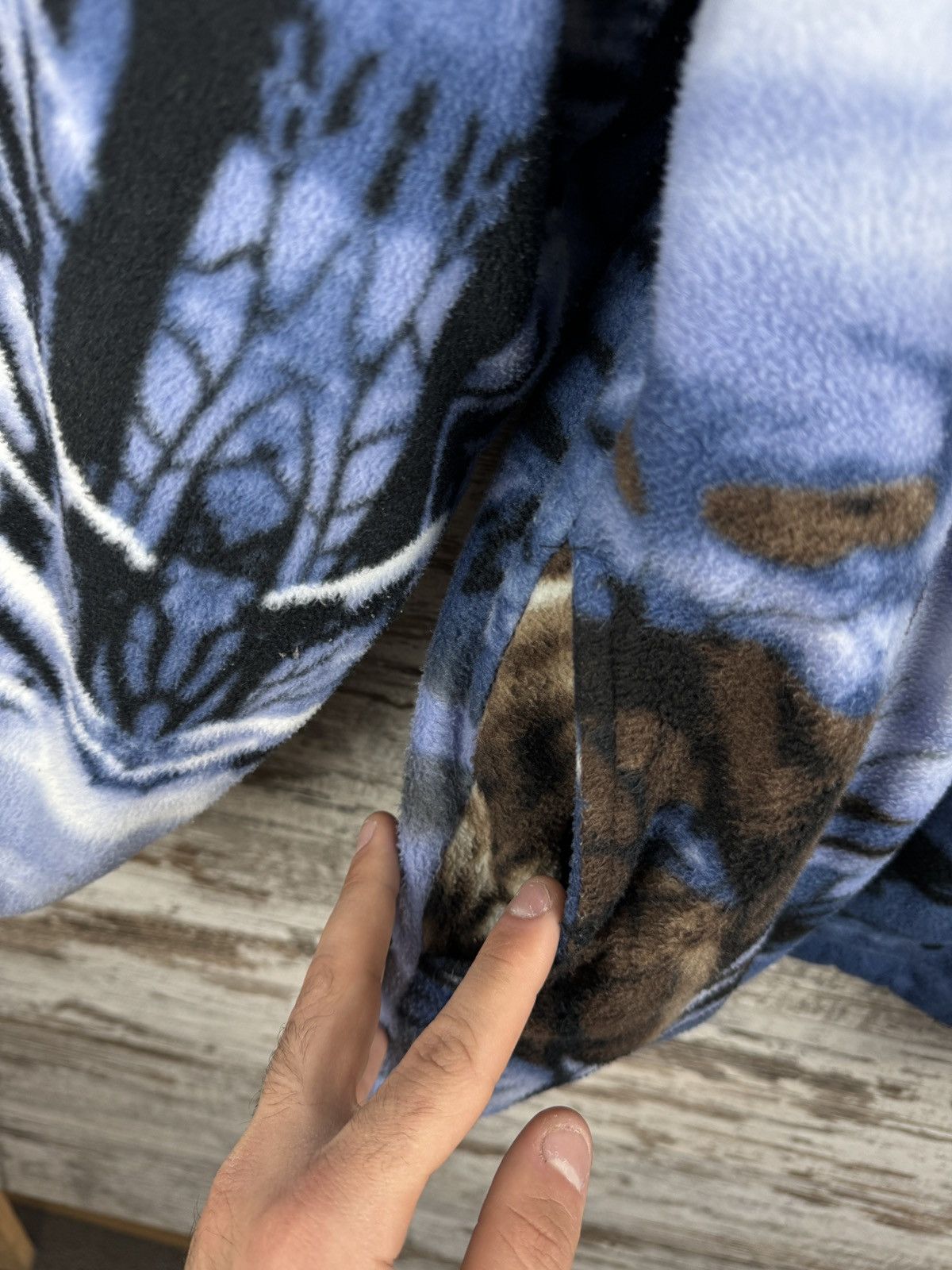Vintage Vintage fleece Wolf Sherpa full print art animal gorpcore Size US L / EU 52-54 / 3 - 8 Thumbnail