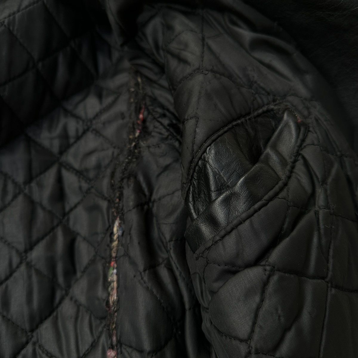 Leather Trashed 80s Moto Biker Rider jacket Vanson ERD Perfecto Size US L / EU 52-54 / 3 - 17 Thumbnail