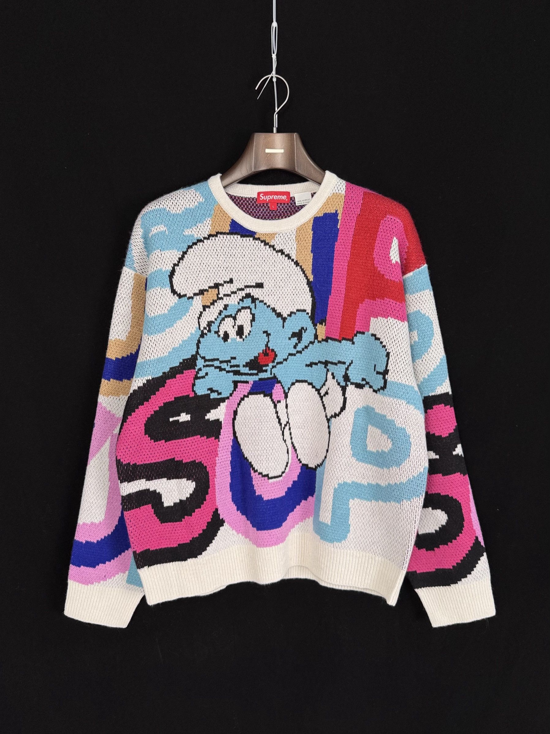 20aw supreme × Smurfs Sweater セーター ニット L 【公式通販】