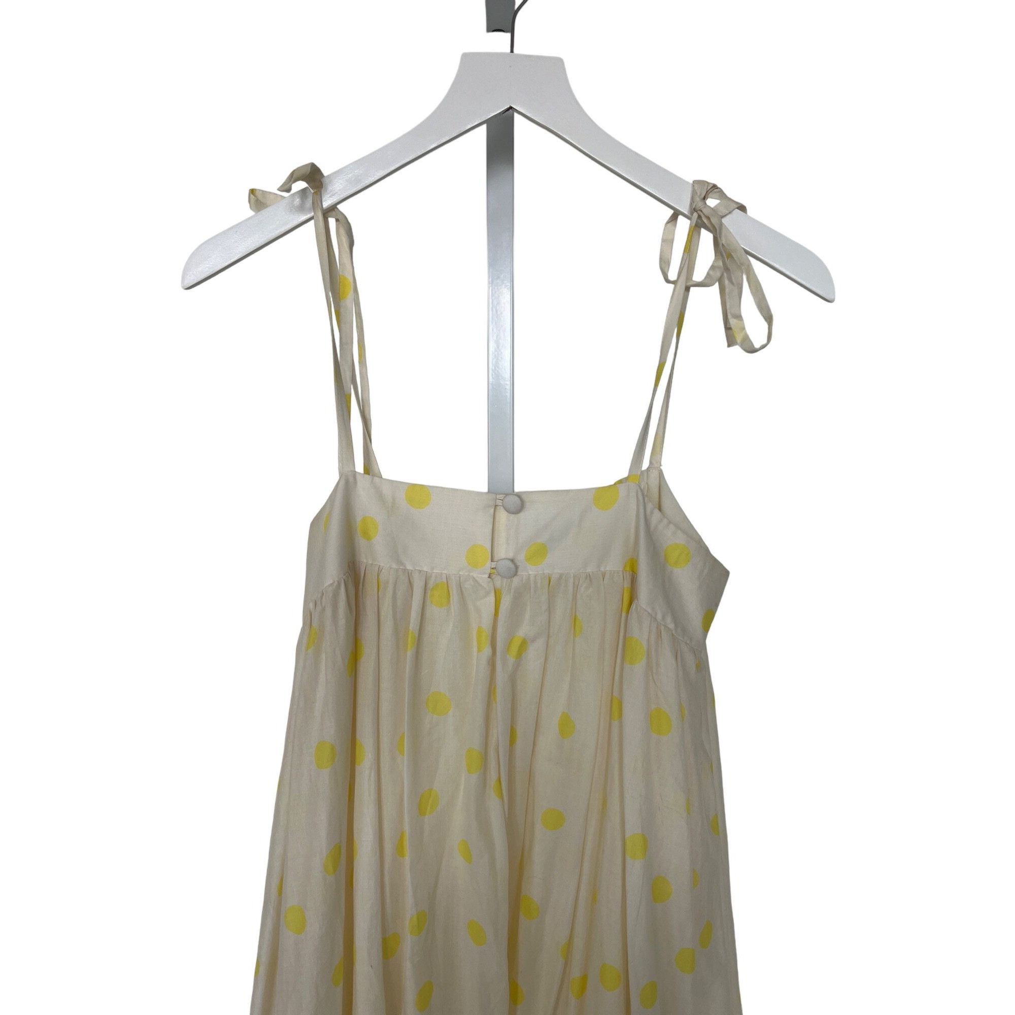 Anthropologie Whit Two Yellow Polka Dot Maxi Dress With Tie Straps Size S / US 4 / IT 40 - 5 Thumbnail