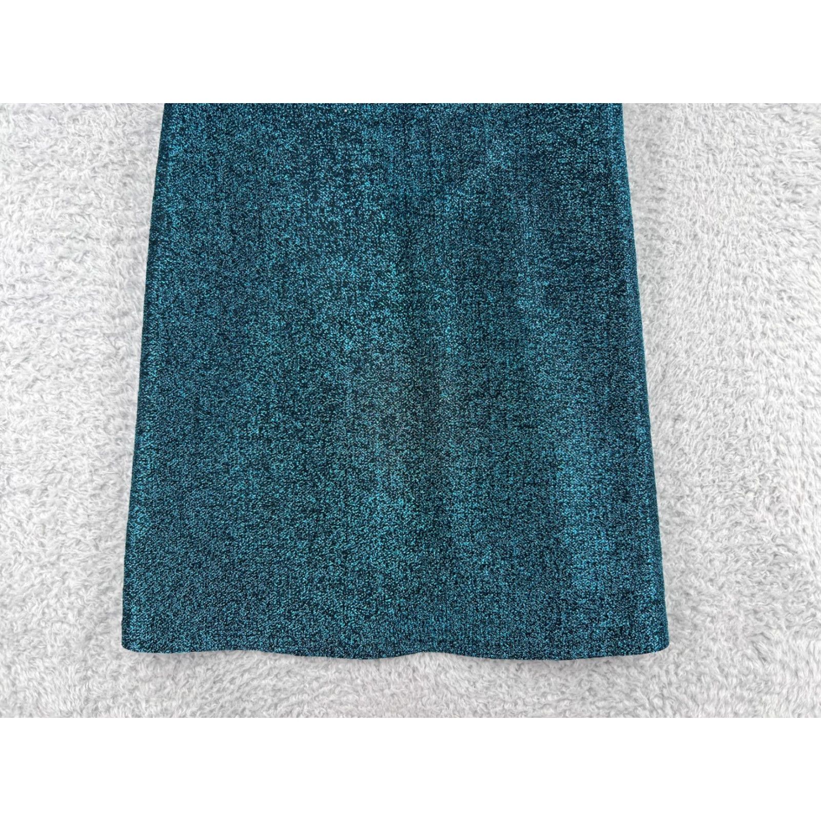 Topshop TopShop Dress Black Blue Metalic Sparkle Polyester Stretch Mini Length Womens 8 Size M / US 6-8 / IT 42-44 - 6 Thumbnail