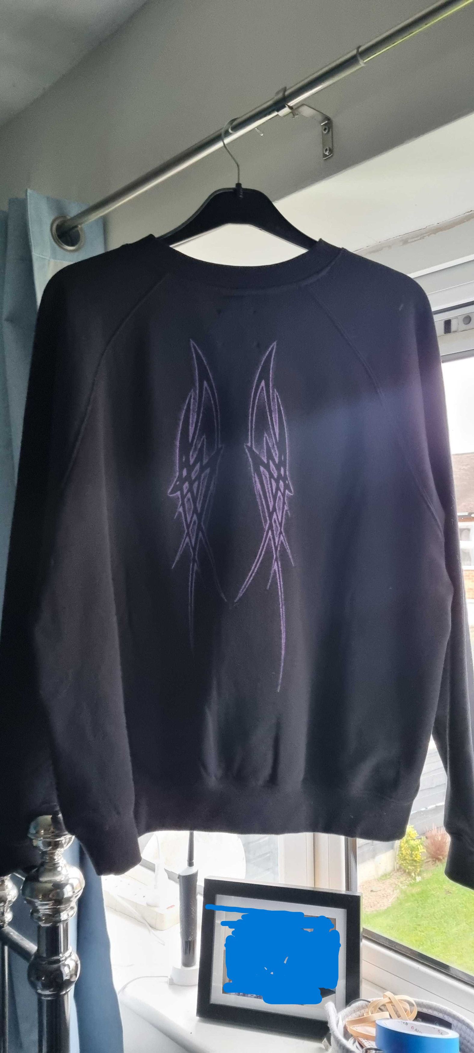 Other RAVEN RAGLAN Crewneck Sweater - Halloween - Inferno studios Size US L / EU 52-54 / 3 - 2 Thumbnail