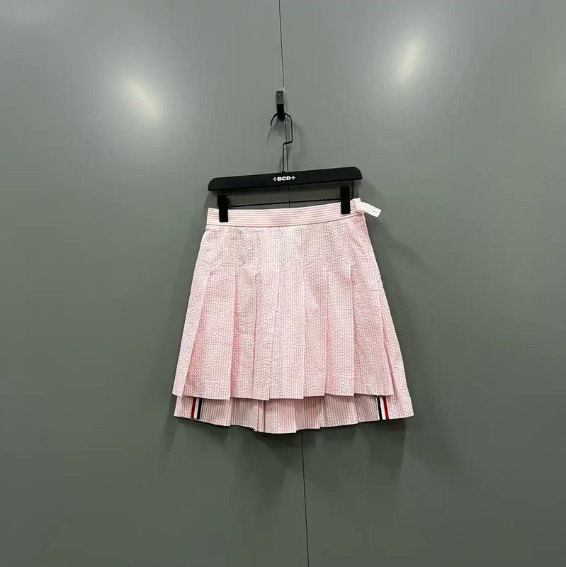 Thom Browne Thom Browne Summer Pink Cotton Mini Skirt 0089 Size 26" / US 2 / IT 38 - 1 Thumbnail