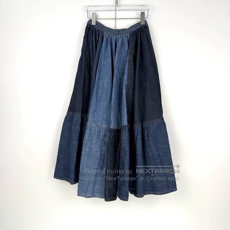 Dior Dior Washed blue colour-blocked denim skirt Size 24" / US 00 / IT 34 - 4 Thumbnail