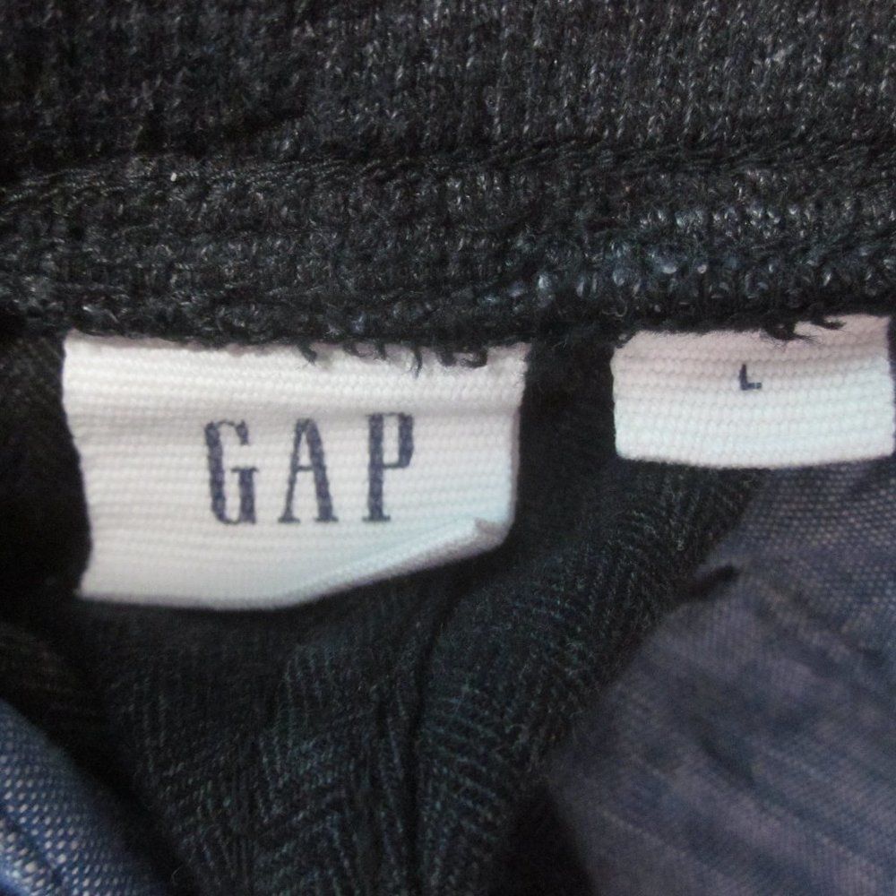 Gap Gap Mens Charcoal Heather Herringbone Jogger Pant Size L Size US 29 - 3 Thumbnail