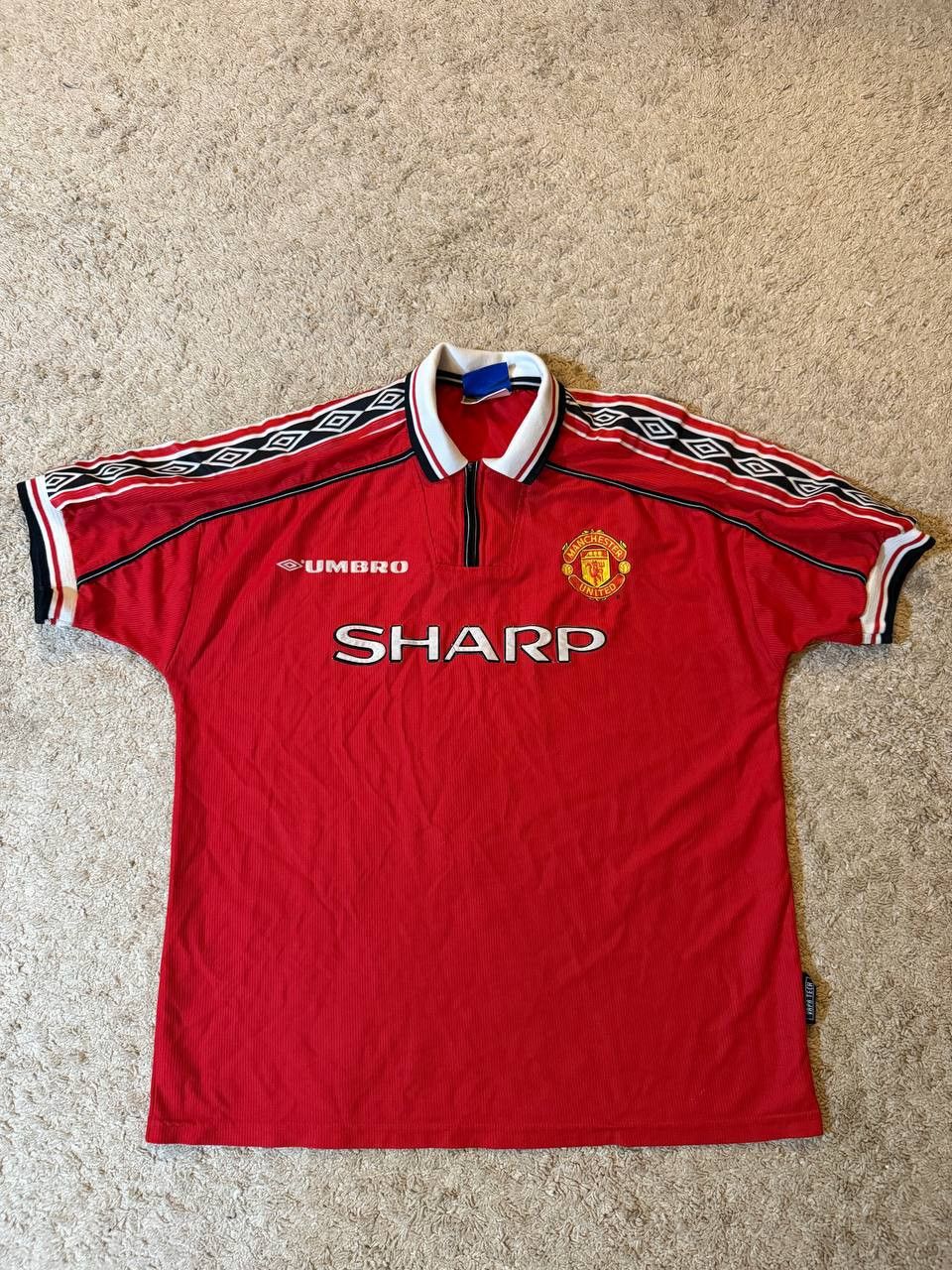Umbro Vintage jersey Manchester United Umbro 1998–2000 TREBLE Size US L / EU 52-54 / 3 - 2 Thumbnail