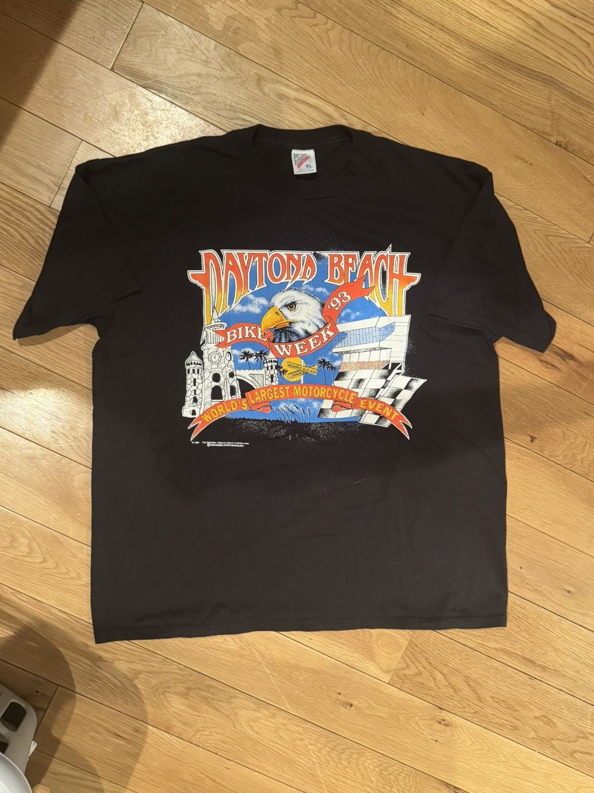 Vintage Vintage 1993 Daytona Bike Week T-Shirt (New, size XL) Size US XL / EU 56 / 4 - 7 Thumbnail