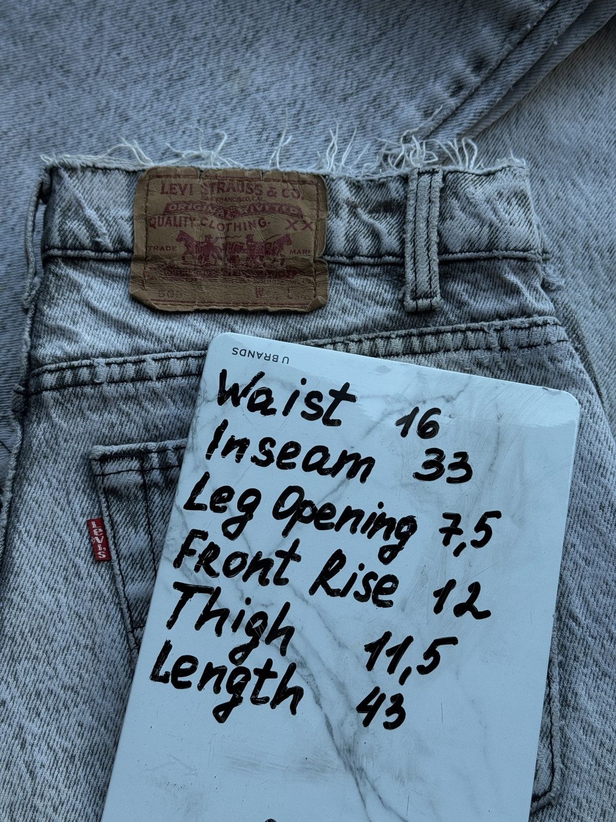 Levi's Vintage Clothing Levi's 505 USA 1989 Faded Distressed Jeans 32x33 ERD Size US 34 / EU 50 - 8 Thumbnail