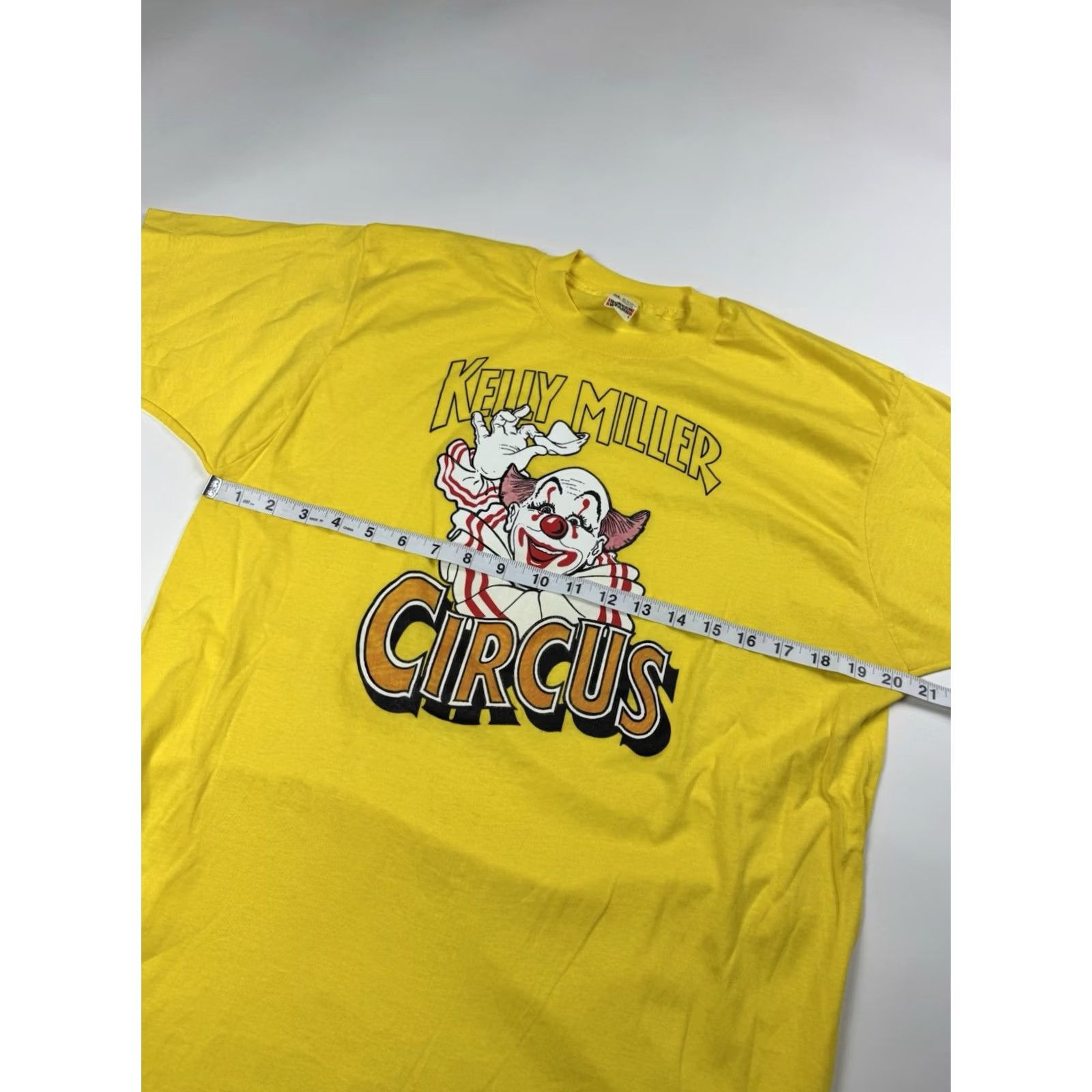 Vintage VINTAGE Screen Stars Clown T Shirt XL Yellow 80s Circus Kelly Miller NOS Mens Shirts Clown Theme 80s Vintage Size US XL / EU 56 / 4 - 7 Thumbnail