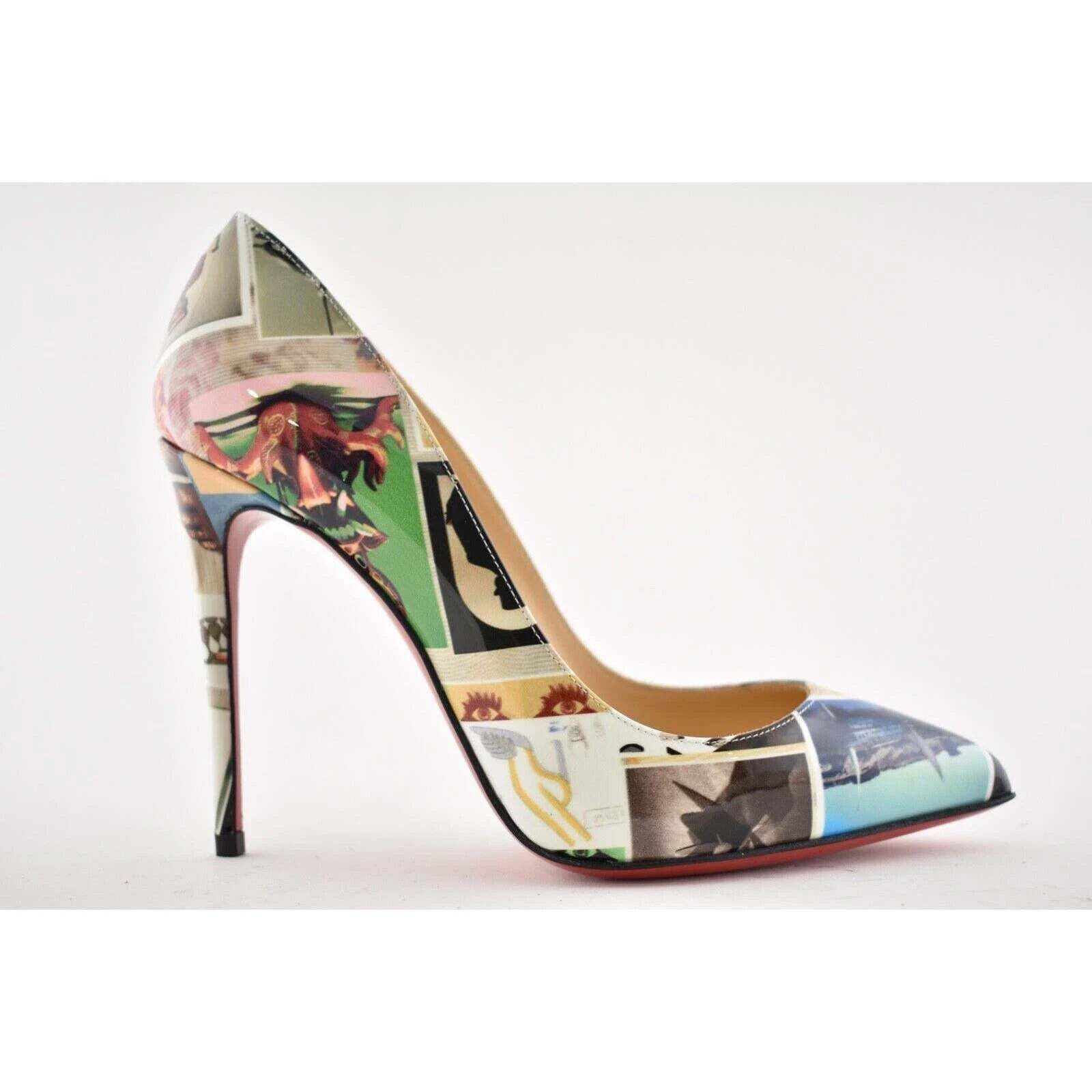 Christian Louboutin Christian Louboutin Pigalle Follies 100 Patent Collage Size US 7.5 / IT 37.5 - 2 Thumbnail