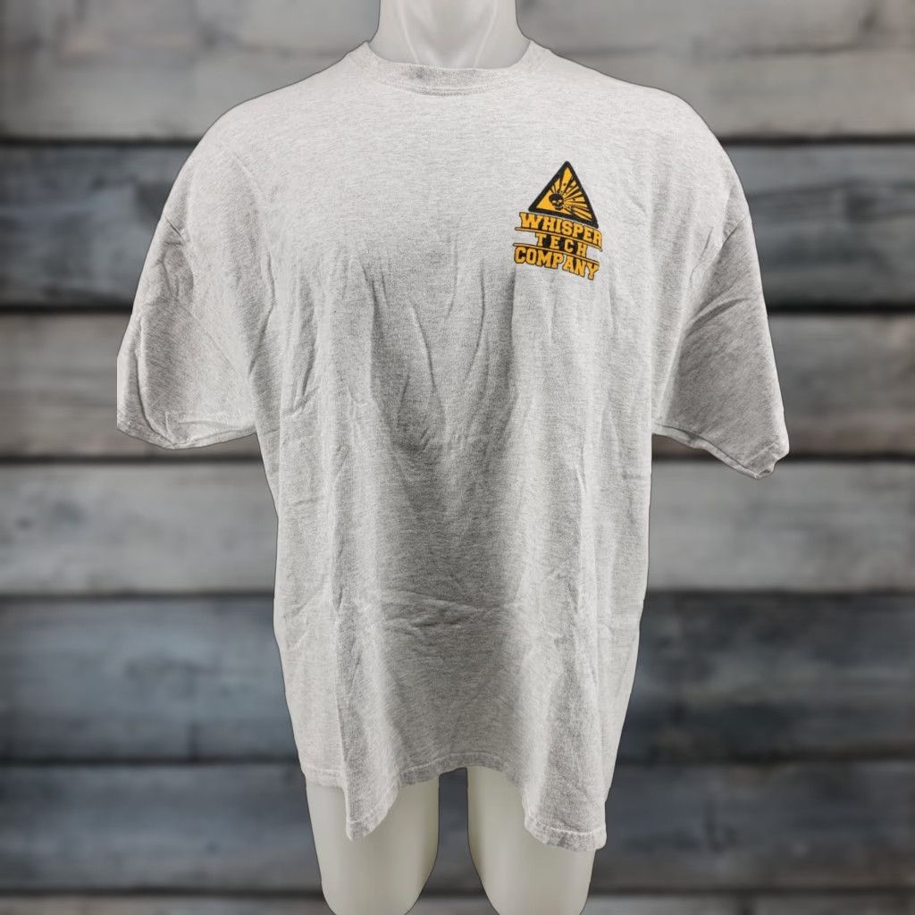 Gildan Whisper Tech Company Mens Shirt 2XL Gray T-Shirt Shirt 2XL Mens Gray Graphic Print Vintage No Size US XXL / EU 58 / 5 - 1 Thumbnail