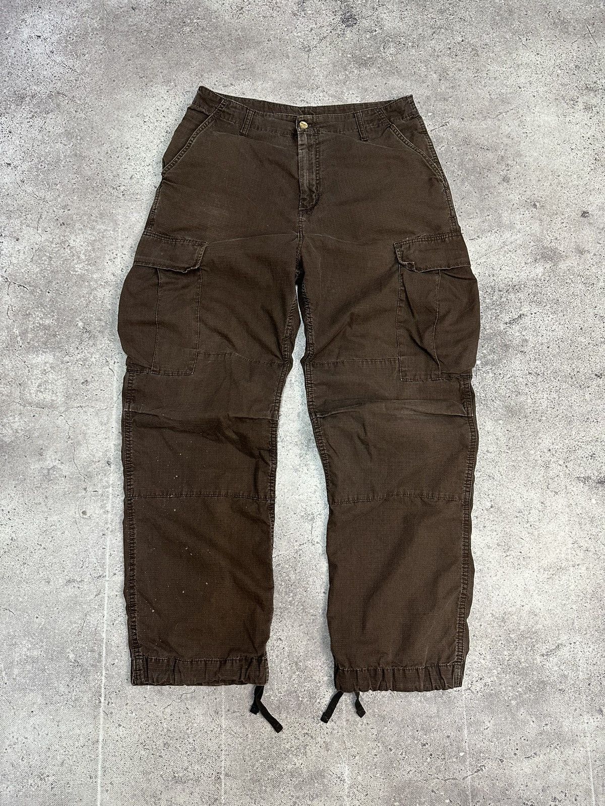 Carhartt Vintage Carhartt Cargo Distressed Pants Faded Brown Y2K Size US 32 / EU 48 - 2 Thumbnail