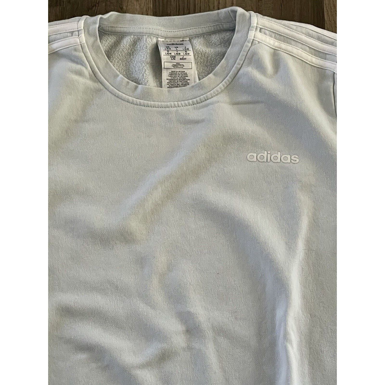 Adidas Adidas Sweatshirt Womens L Blue Spell Out Crew Neck 19x24 Size L / US 10 / IT 46 - 2 Thumbnail