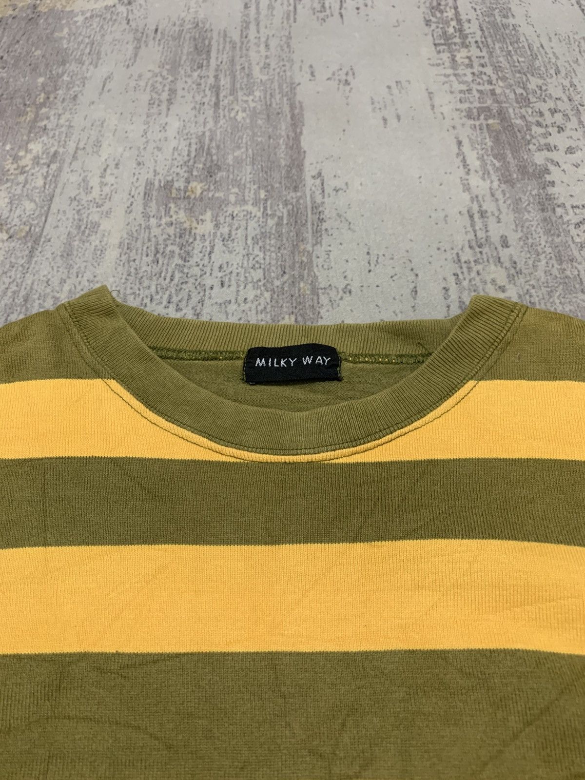 Japanese Brand VINTAGE LONG SLEEVE MILKY WAY GRUNGE STRIPE TEE Size US M / EU 48-50 / 2 - 3 Thumbnail