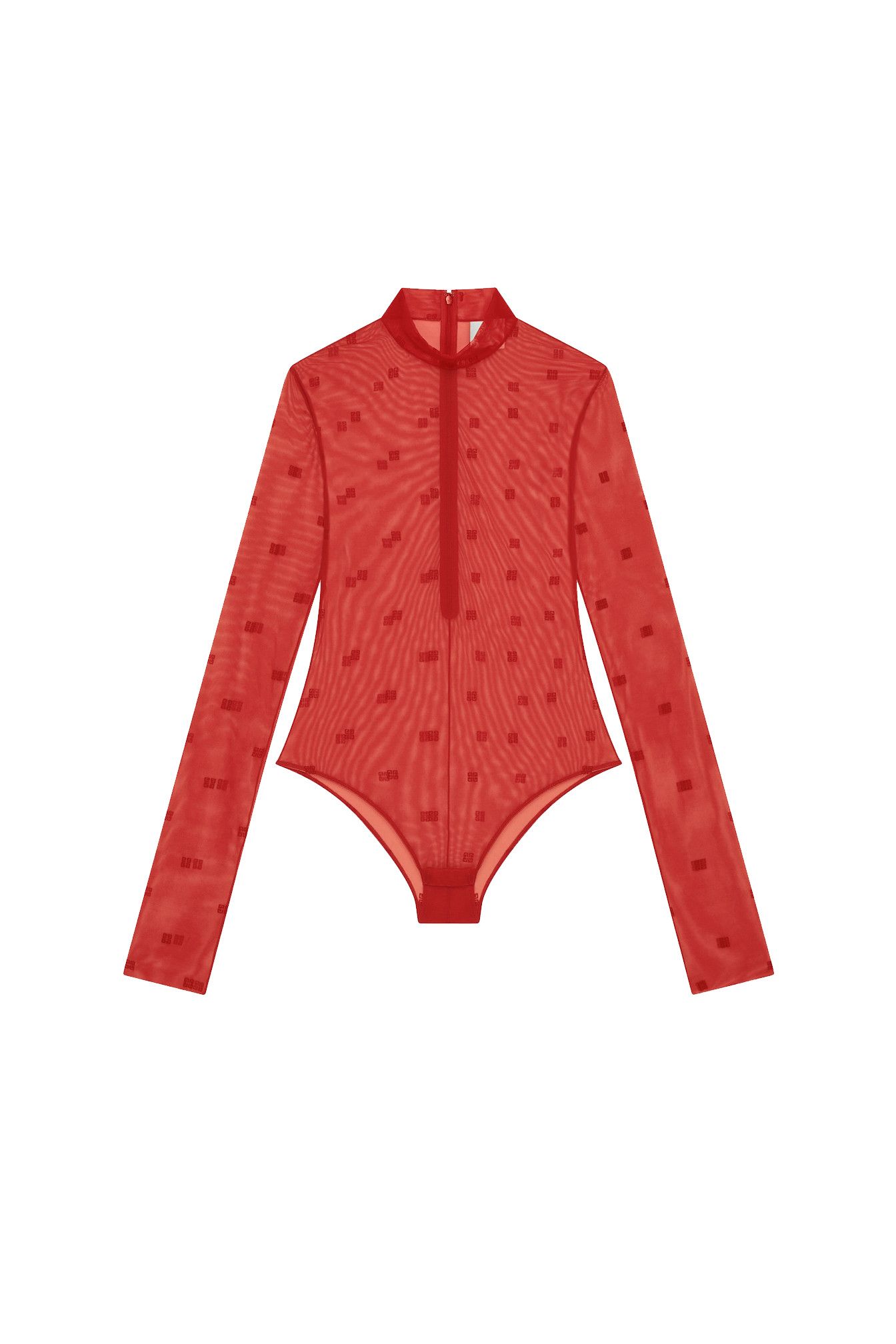Givenchy o1srvl11e0725 Sheer Bodysuit in Red Size S / US 4 / IT 40 - 1 Thumbnail