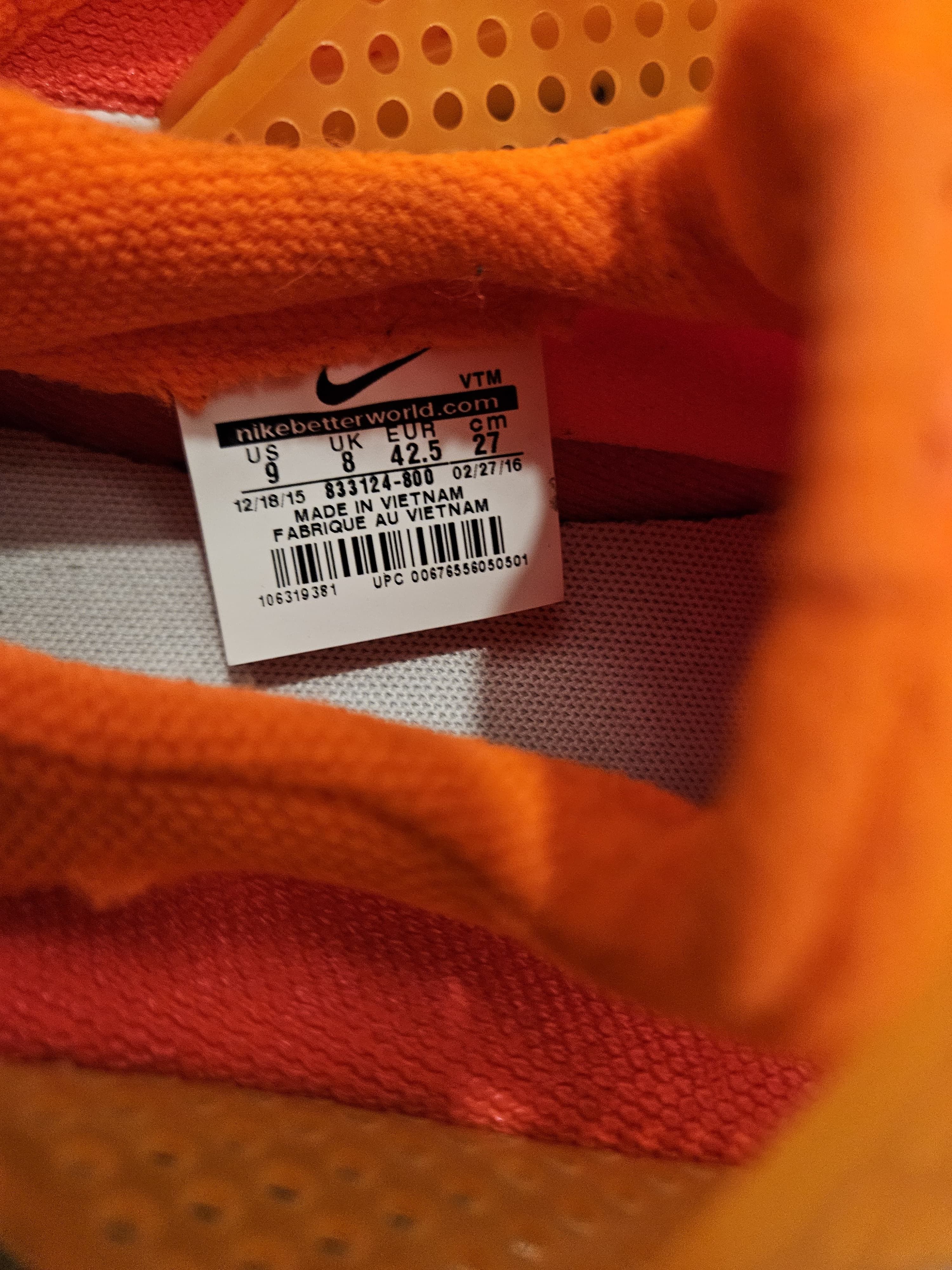 Nike Nike Sock Dart Total Crimson (orange) Size US 9 / EU 42 - 4 Thumbnail